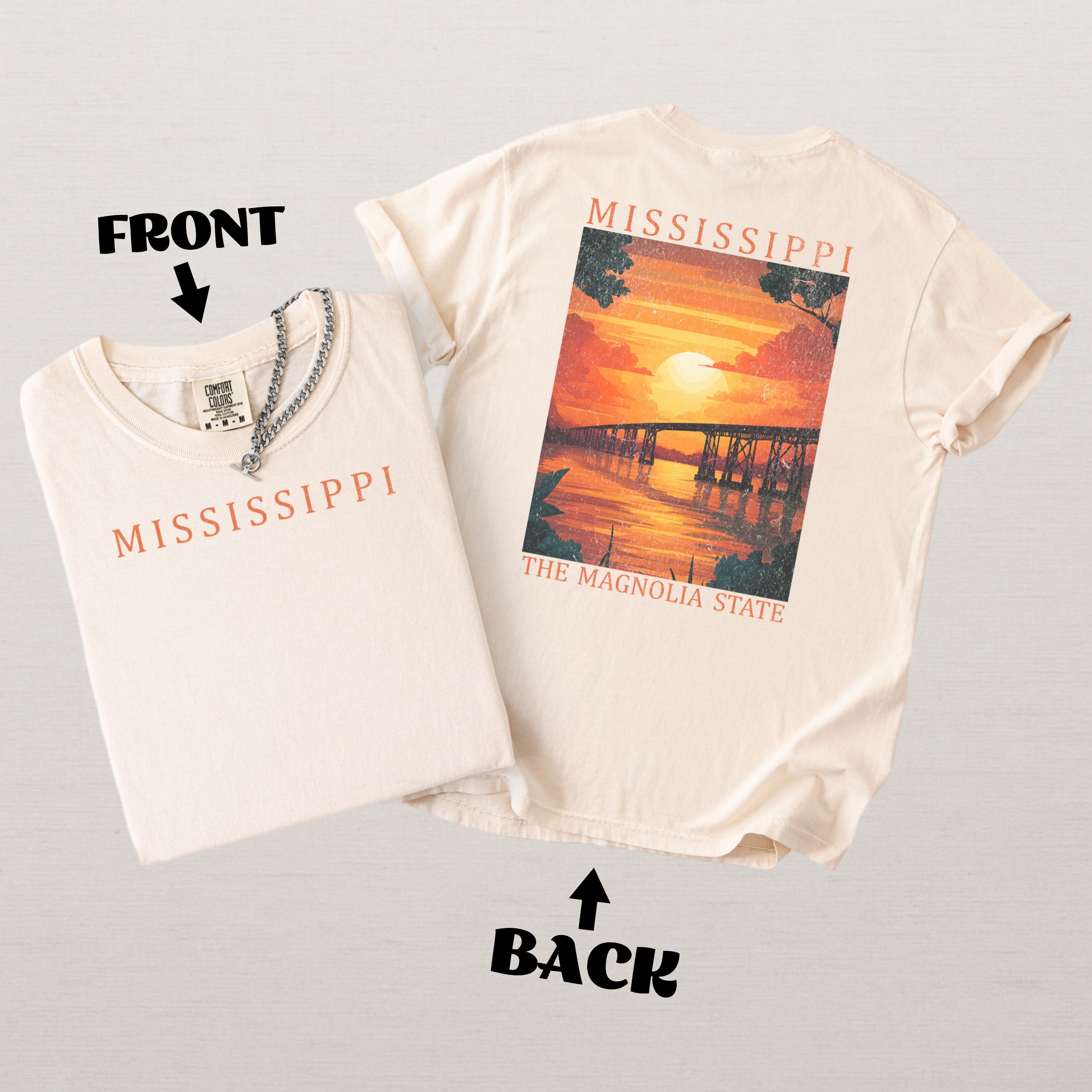 Mississippi Scenic Poster Comfort Colors Shirt