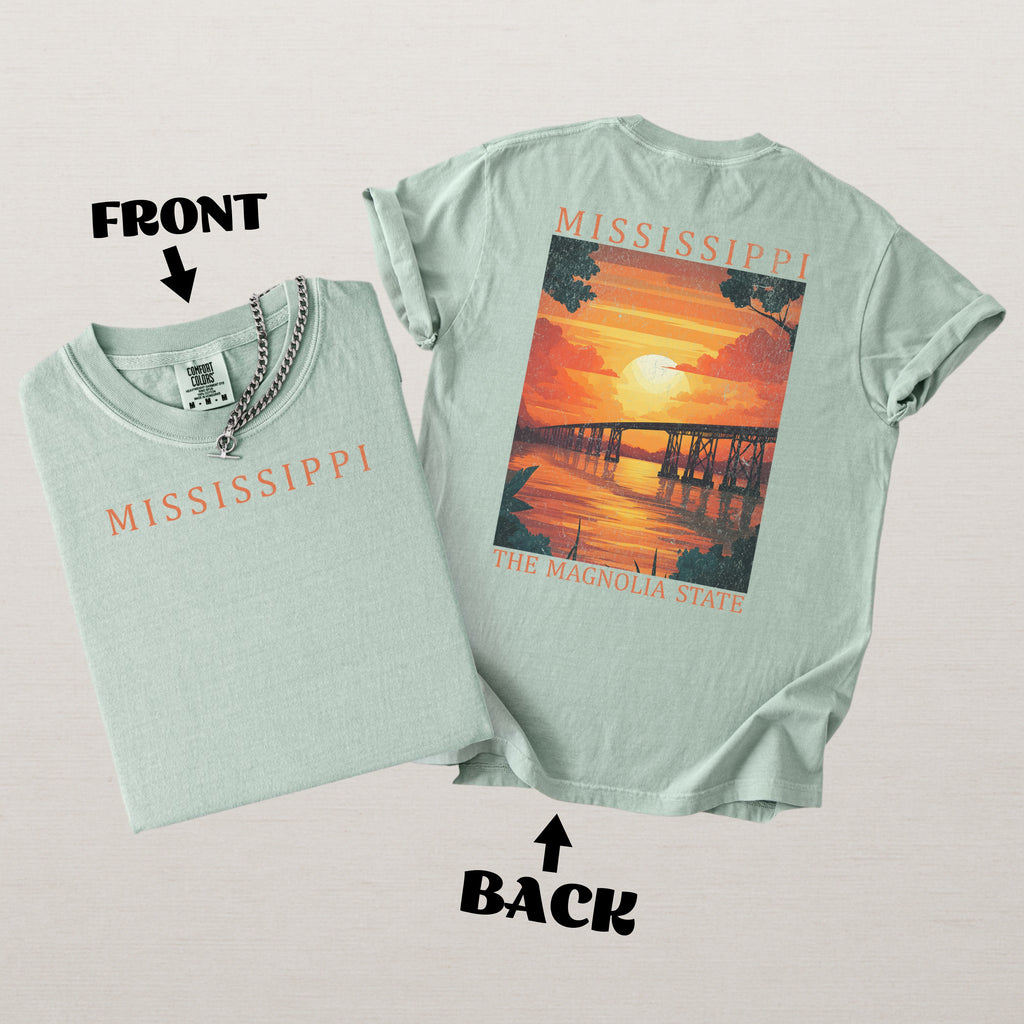 Mississippi Scenic Poster Comfort Colors Shirt