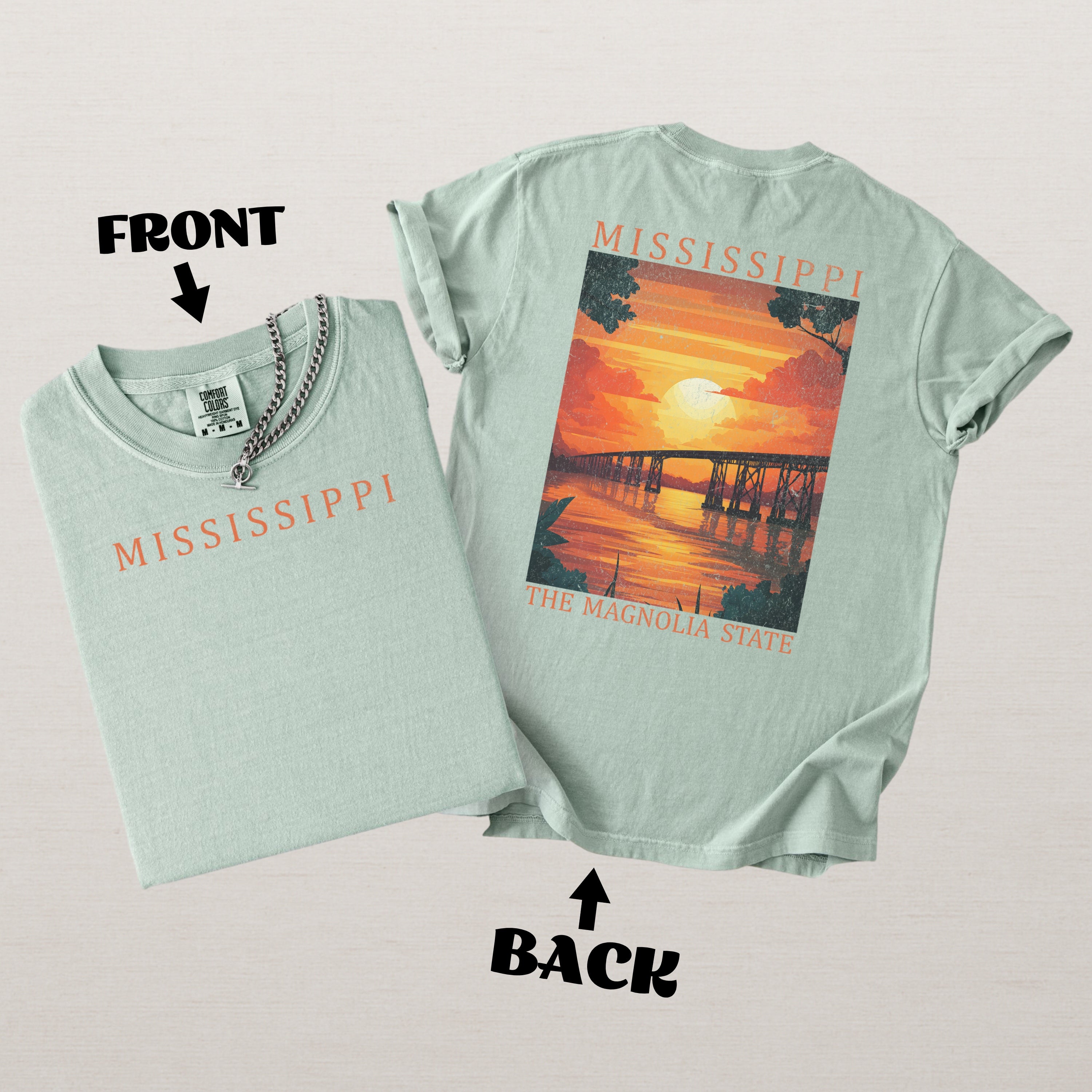 Mississippi Scenic Poster Comfort Colors Shirt