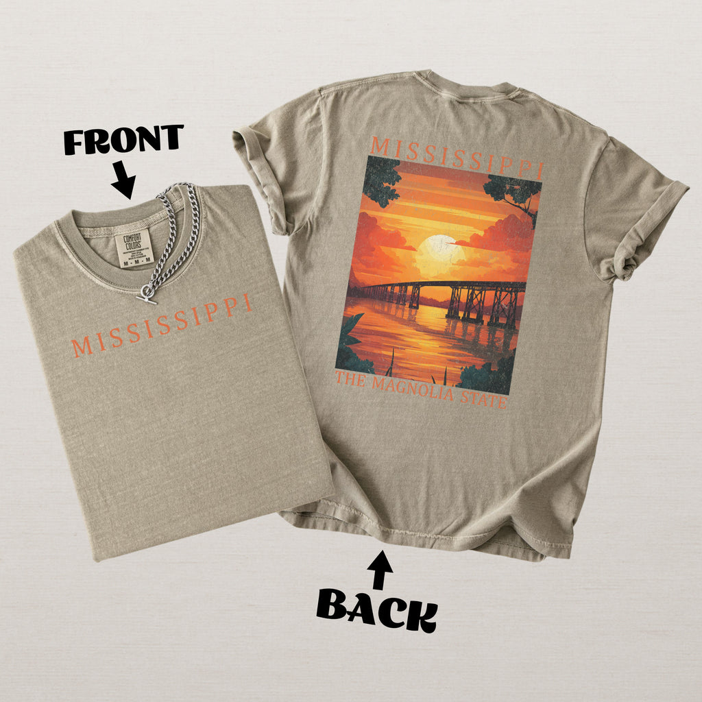 Mississippi Scenic Poster Comfort Colors Shirt
