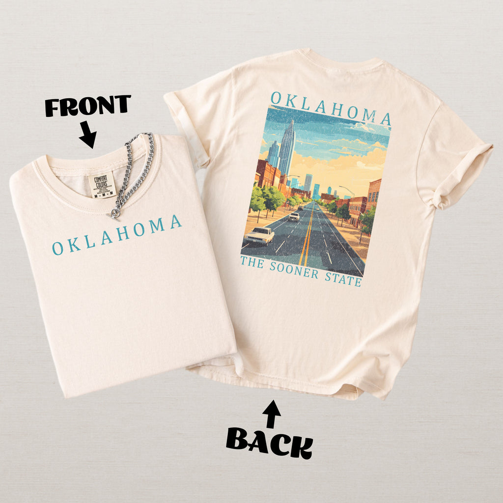 Oklahoma Scenic Poster Comfort Colors Shirt