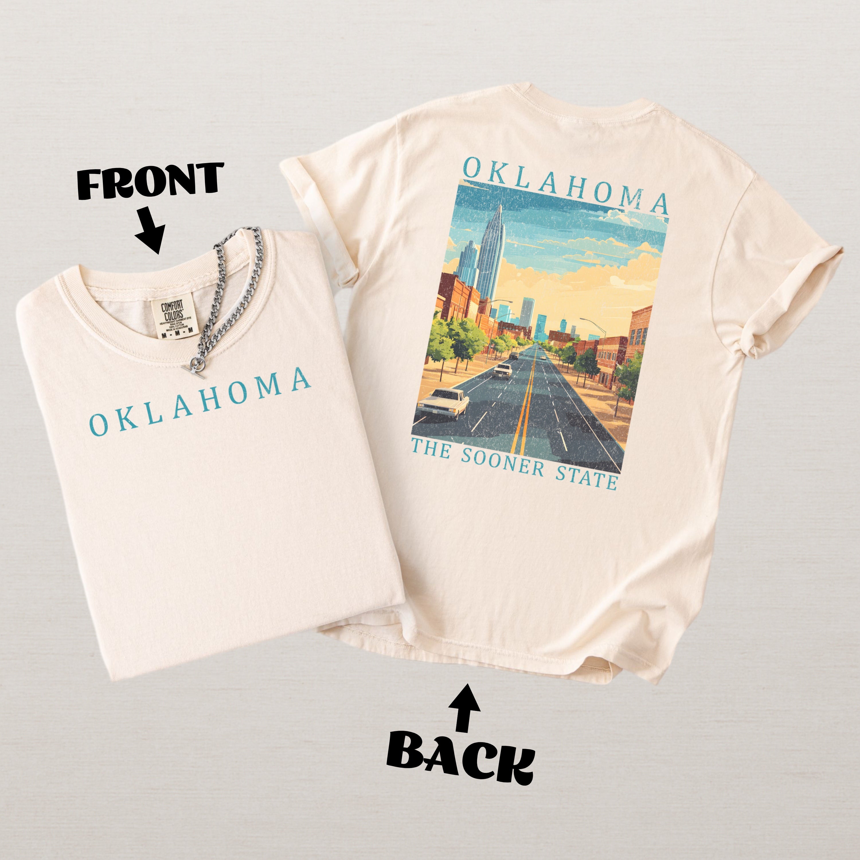 Oklahoma Scenic Poster Comfort Colors Shirt