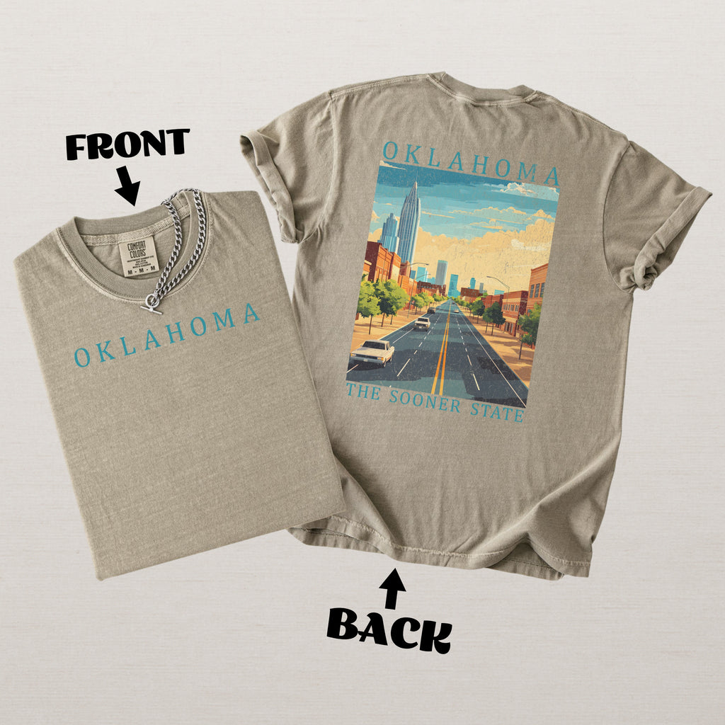 Oklahoma Scenic Poster Comfort Colors Shirt