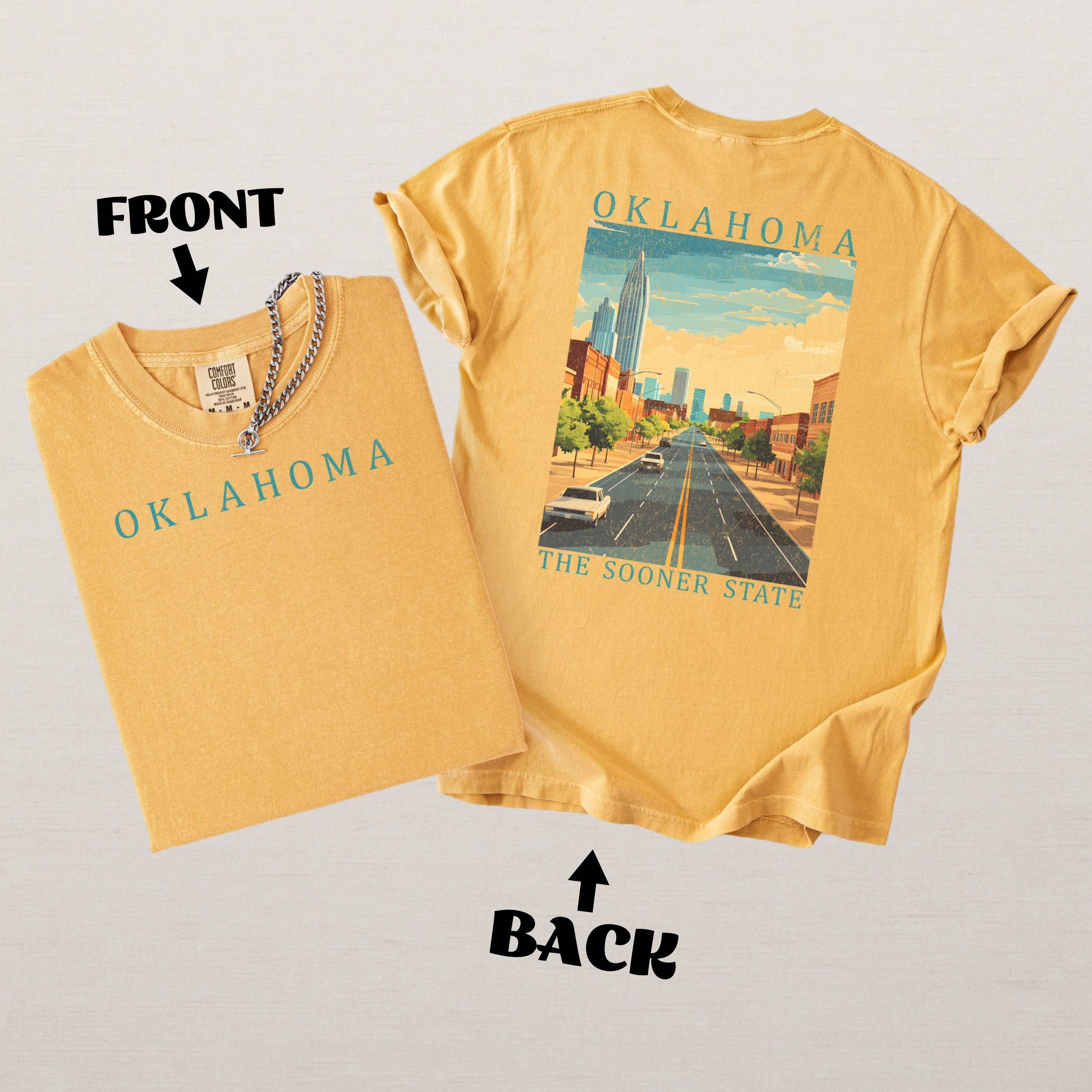 Oklahoma Scenic Poster Comfort Colors Shirt