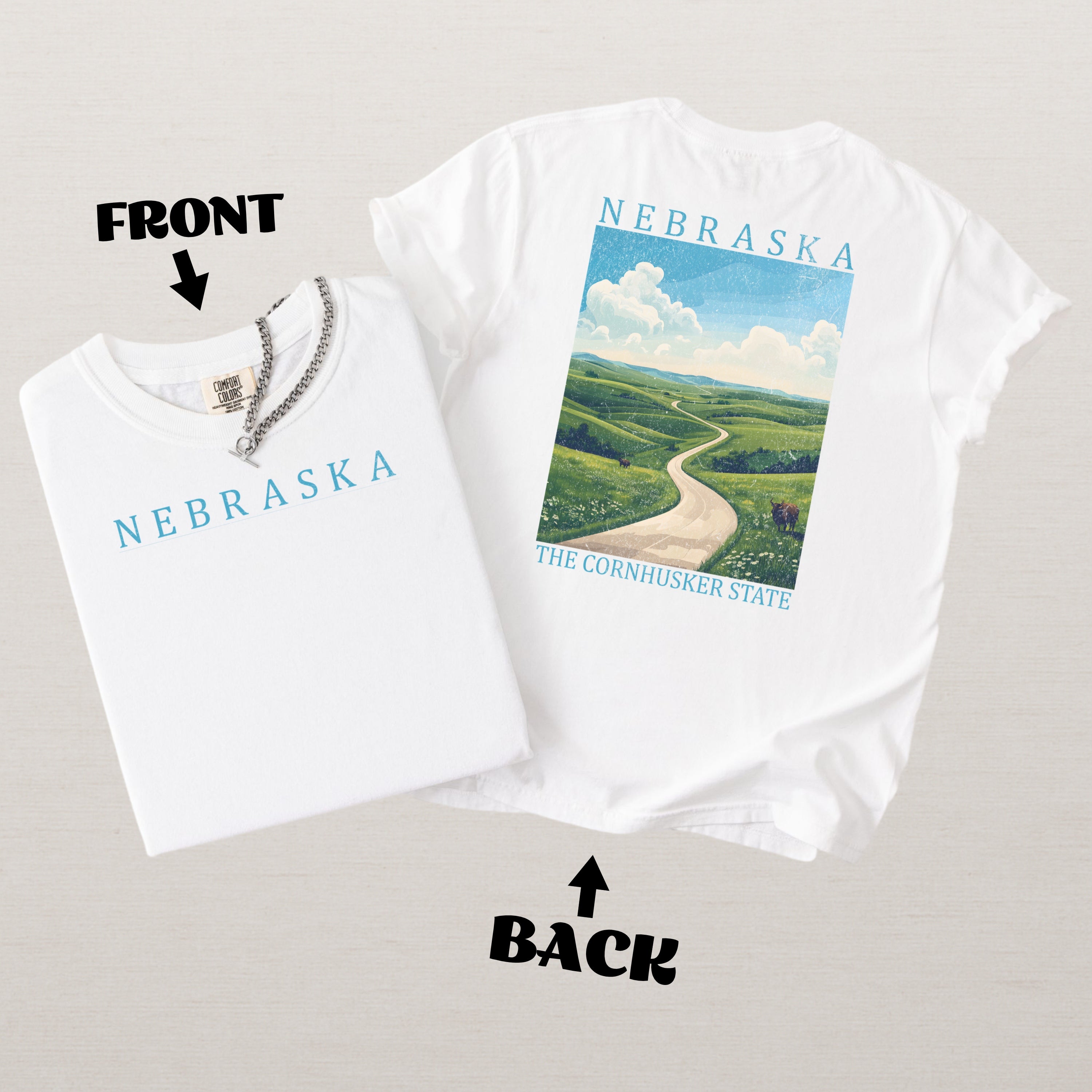 Nebraska Scenic Poster Comfort Colors Shirt