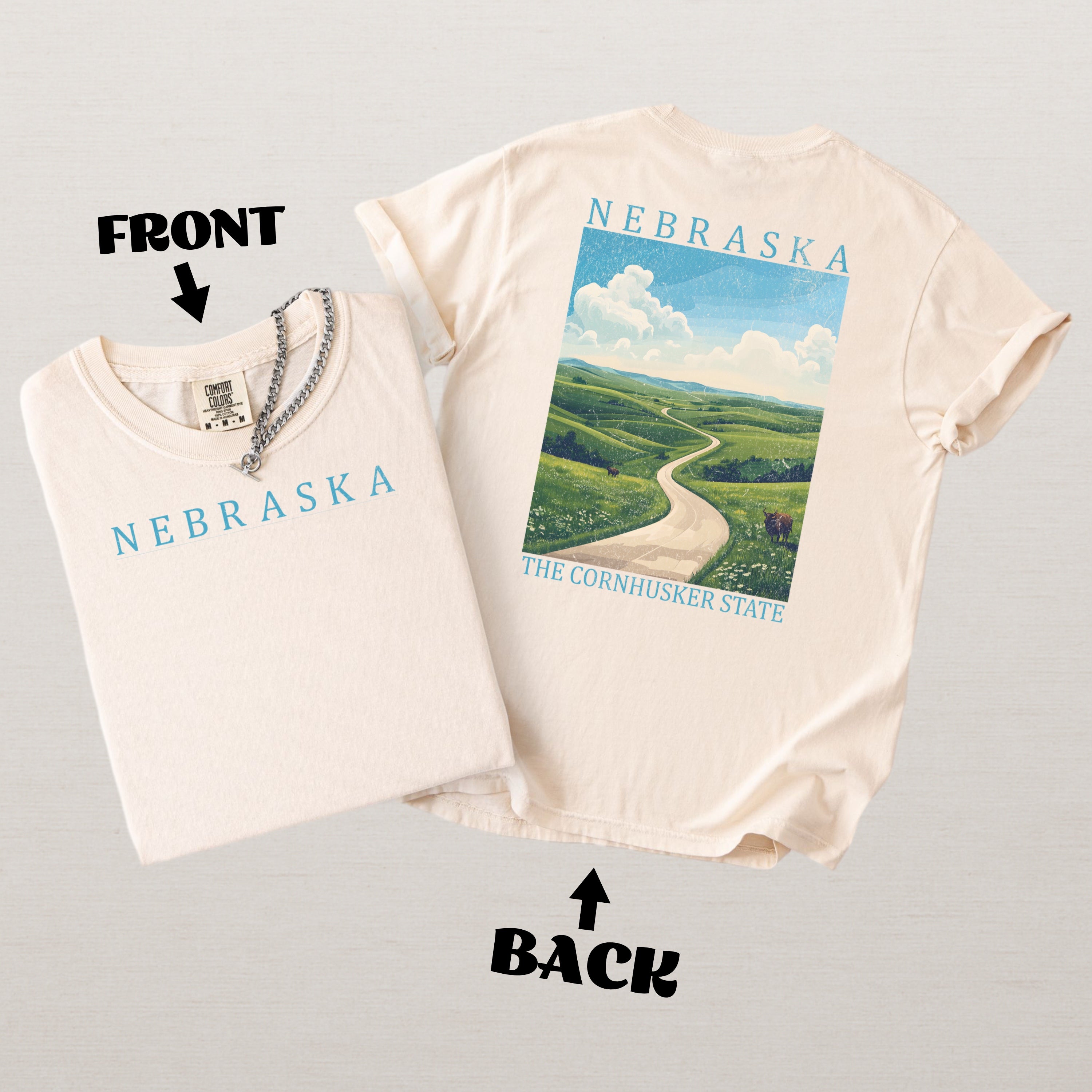 Nebraska Scenic Poster Comfort Colors Shirt