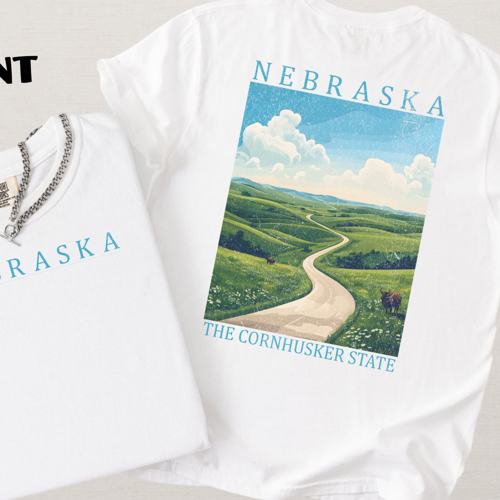 Nebraska Scenic Poster Comfort Colors Shirt