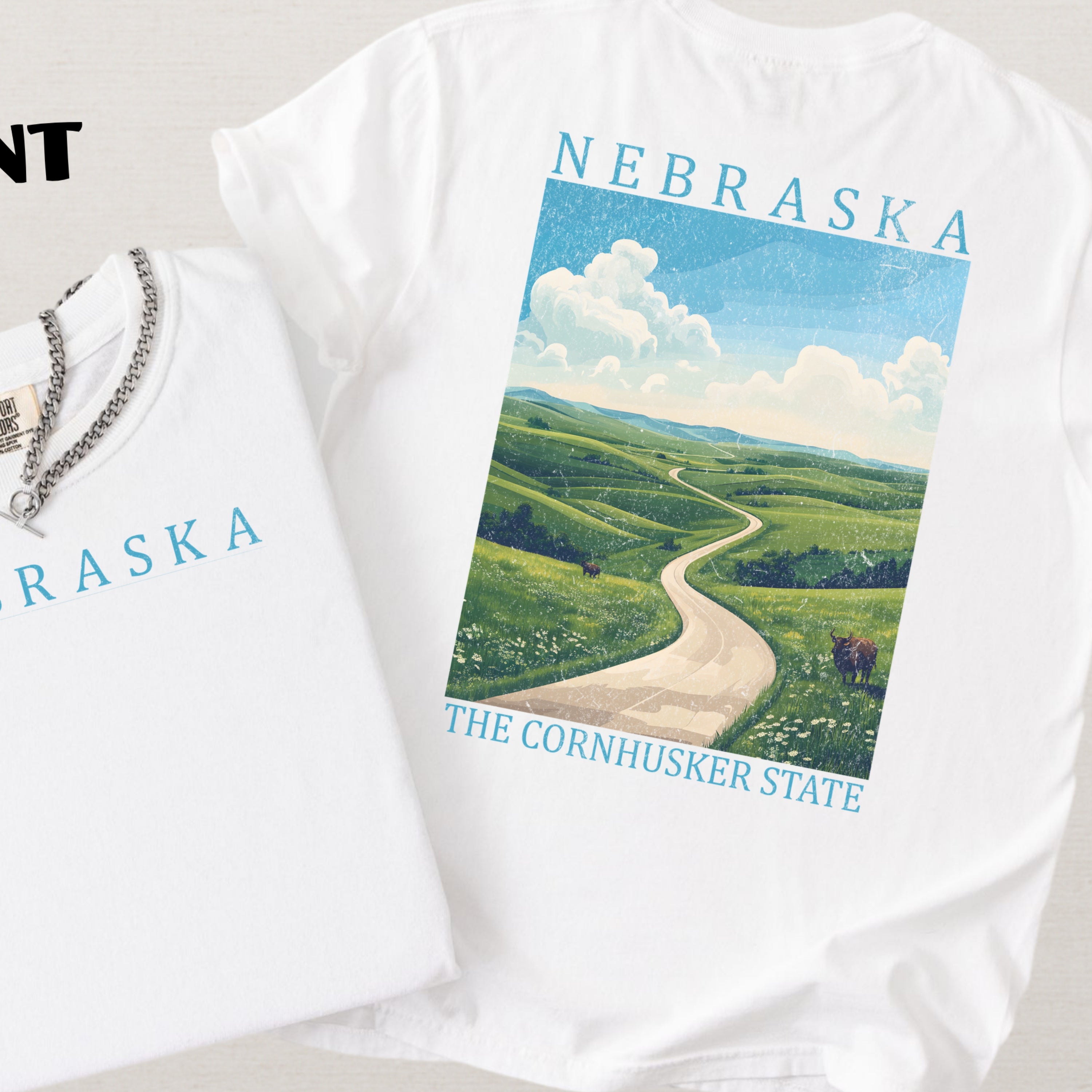 Nebraska Scenic Poster Comfort Colors Shirt