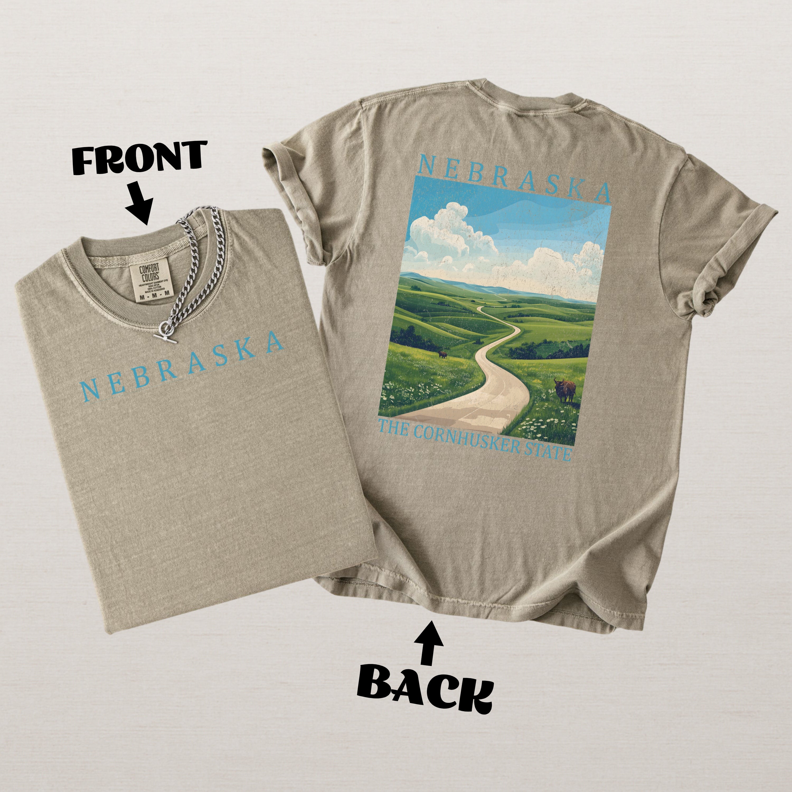 Nebraska Scenic Poster Comfort Colors Shirt
