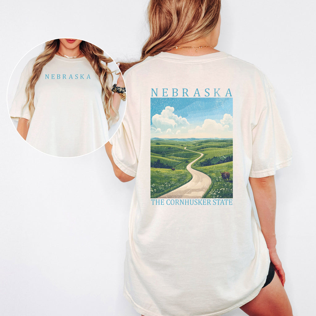 Nebraska Scenic Poster Comfort Colors Shirt