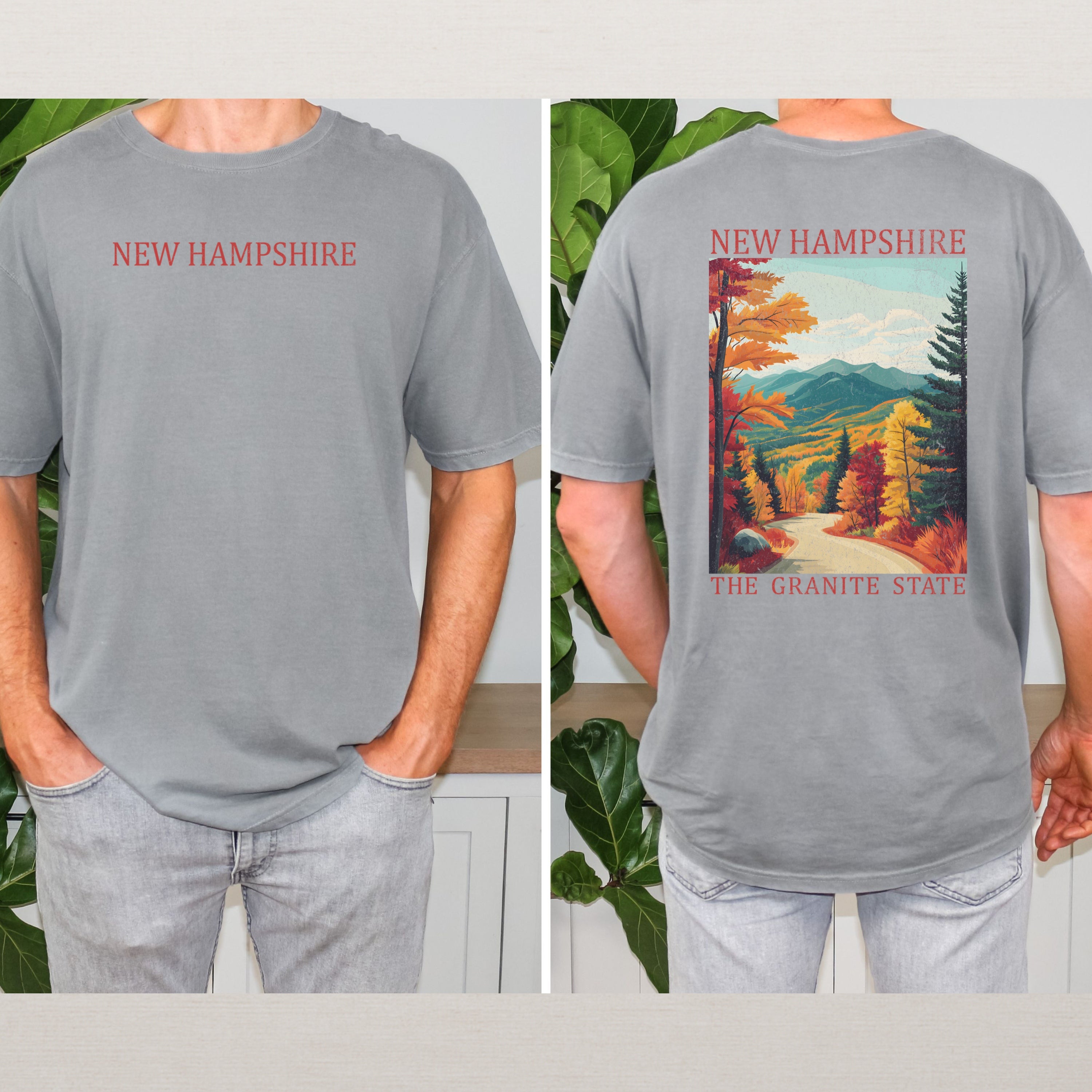 New Hampshire Scenic Poster Comfort Colors Shirt