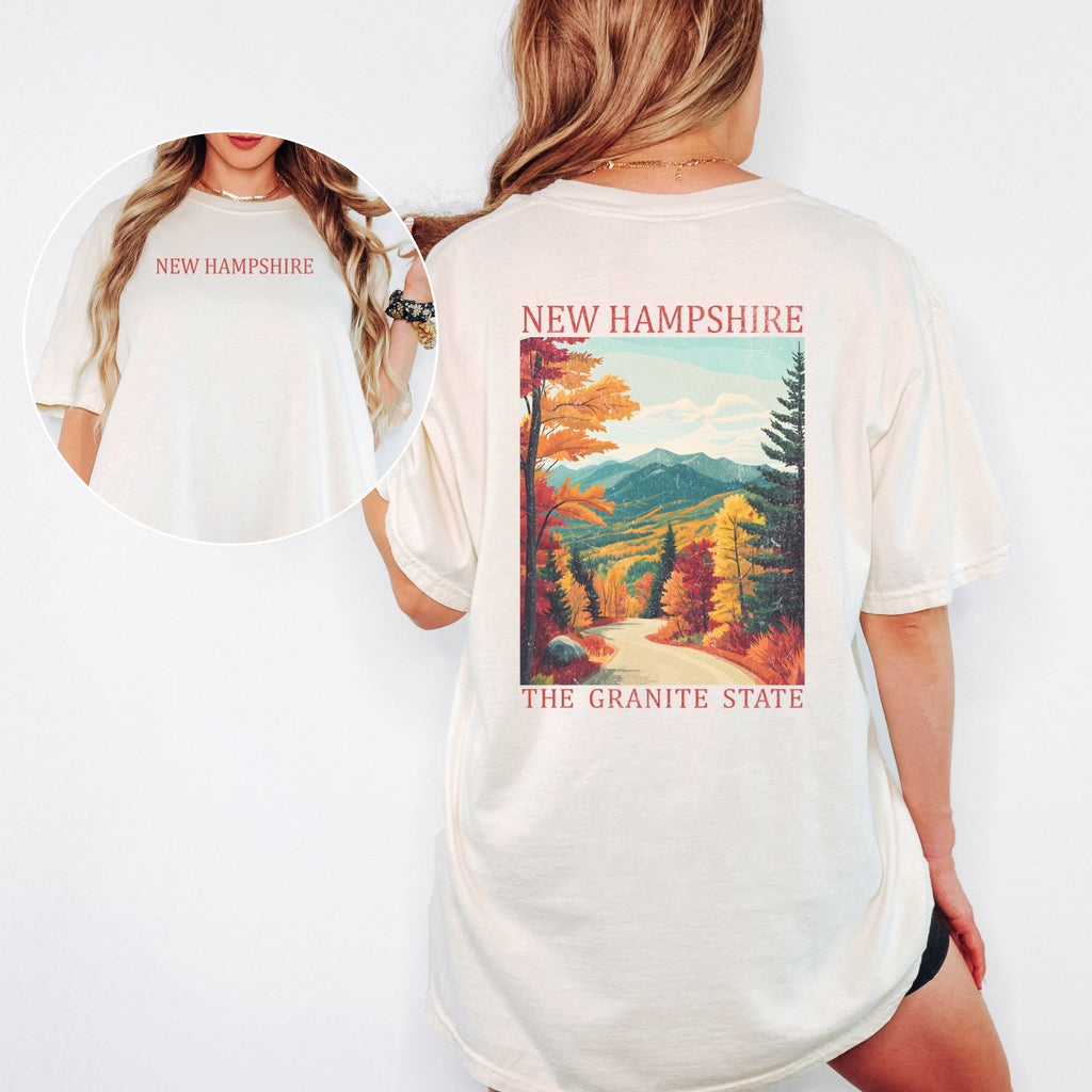 New Hampshire Scenic Poster Comfort Colors Shirt