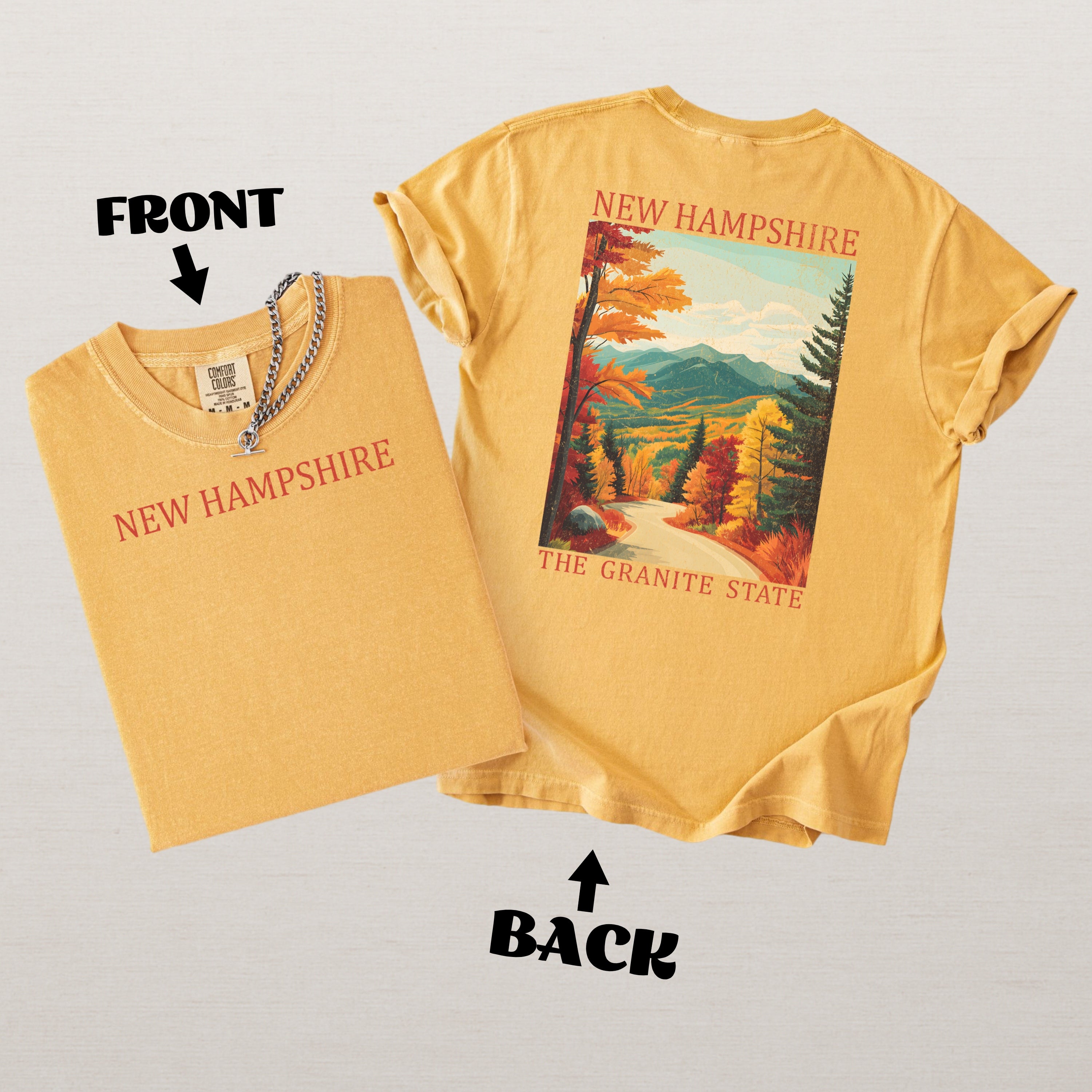New Hampshire Scenic Poster Comfort Colors Shirt