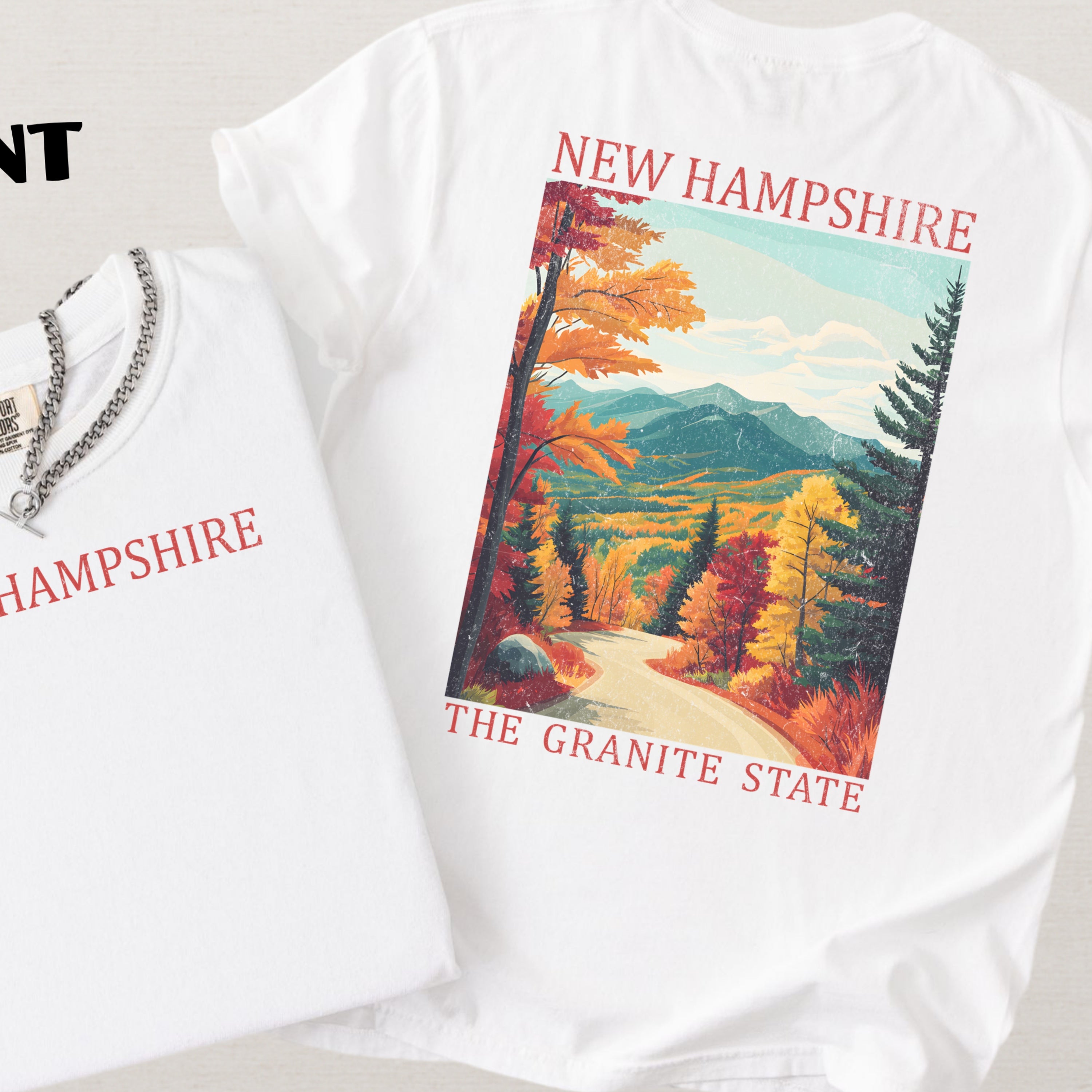 New Hampshire Scenic Poster Comfort Colors Shirt