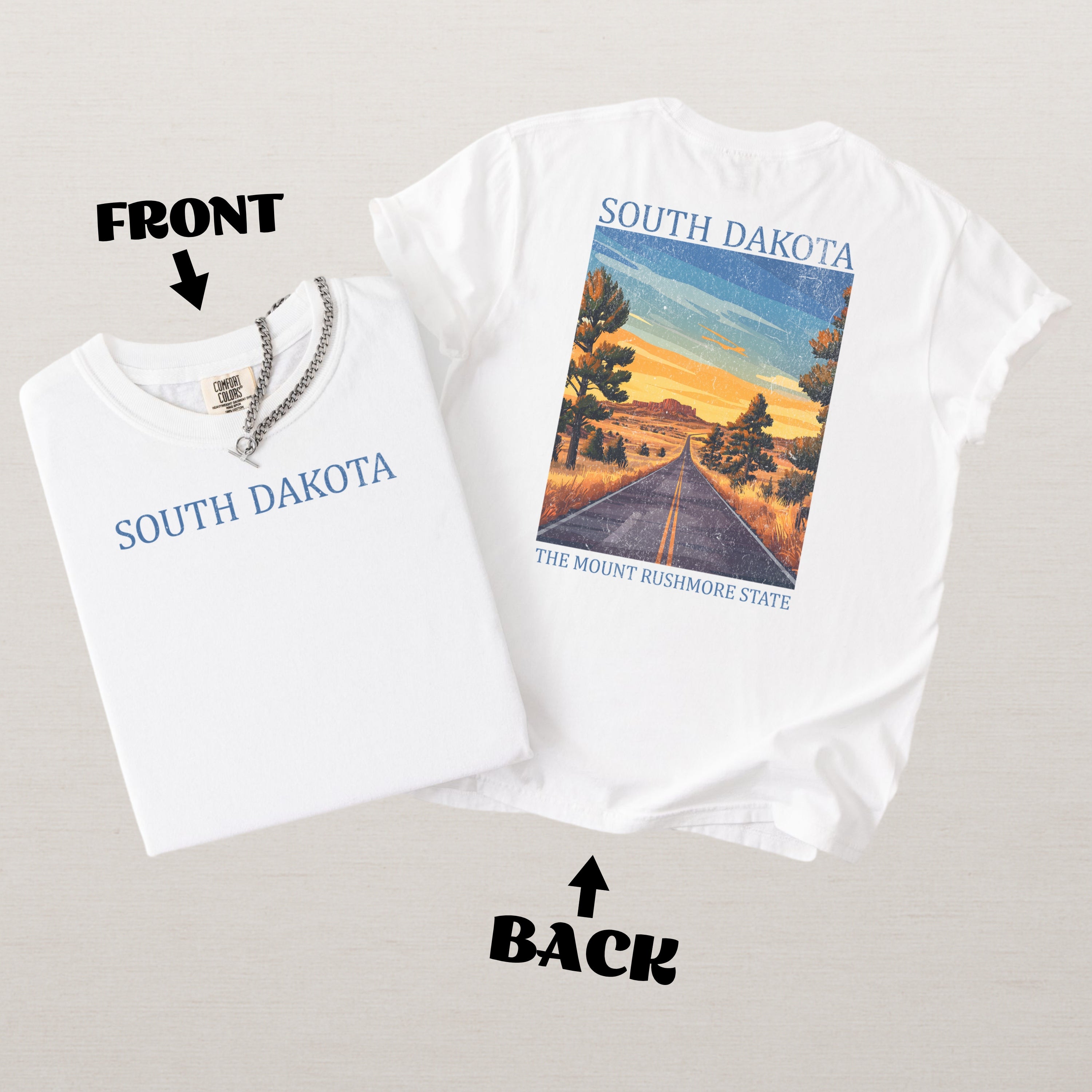 South Dakota Scenic Poster Comfort Colors Shirt