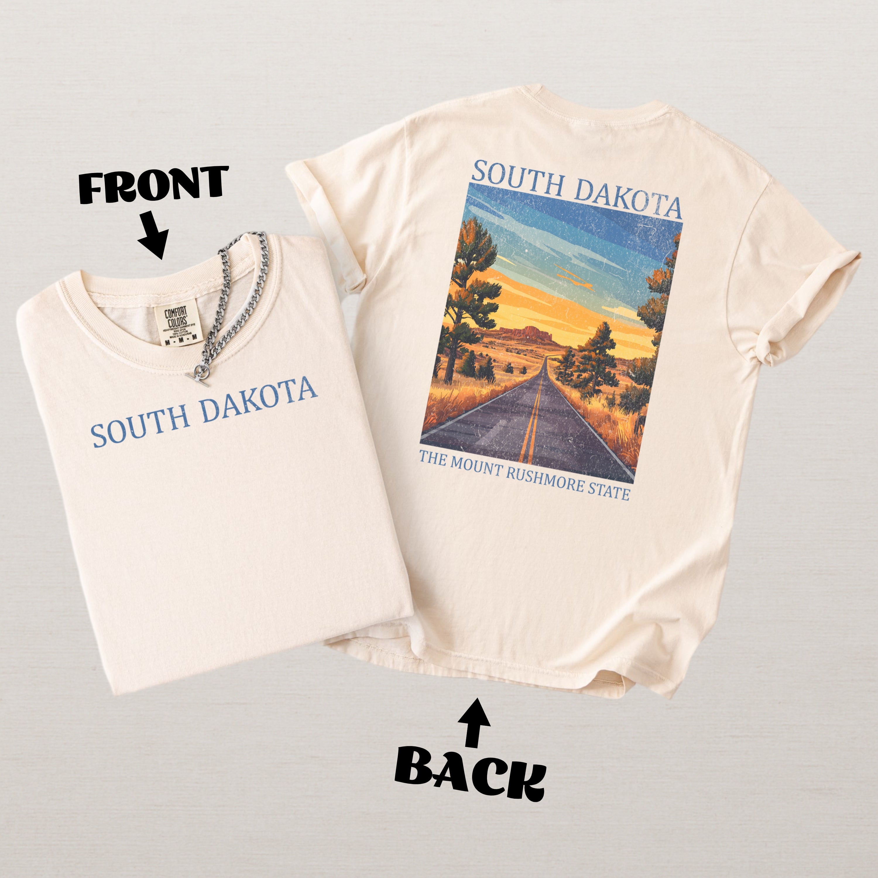 South Dakota Scenic Poster Comfort Colors Shirt