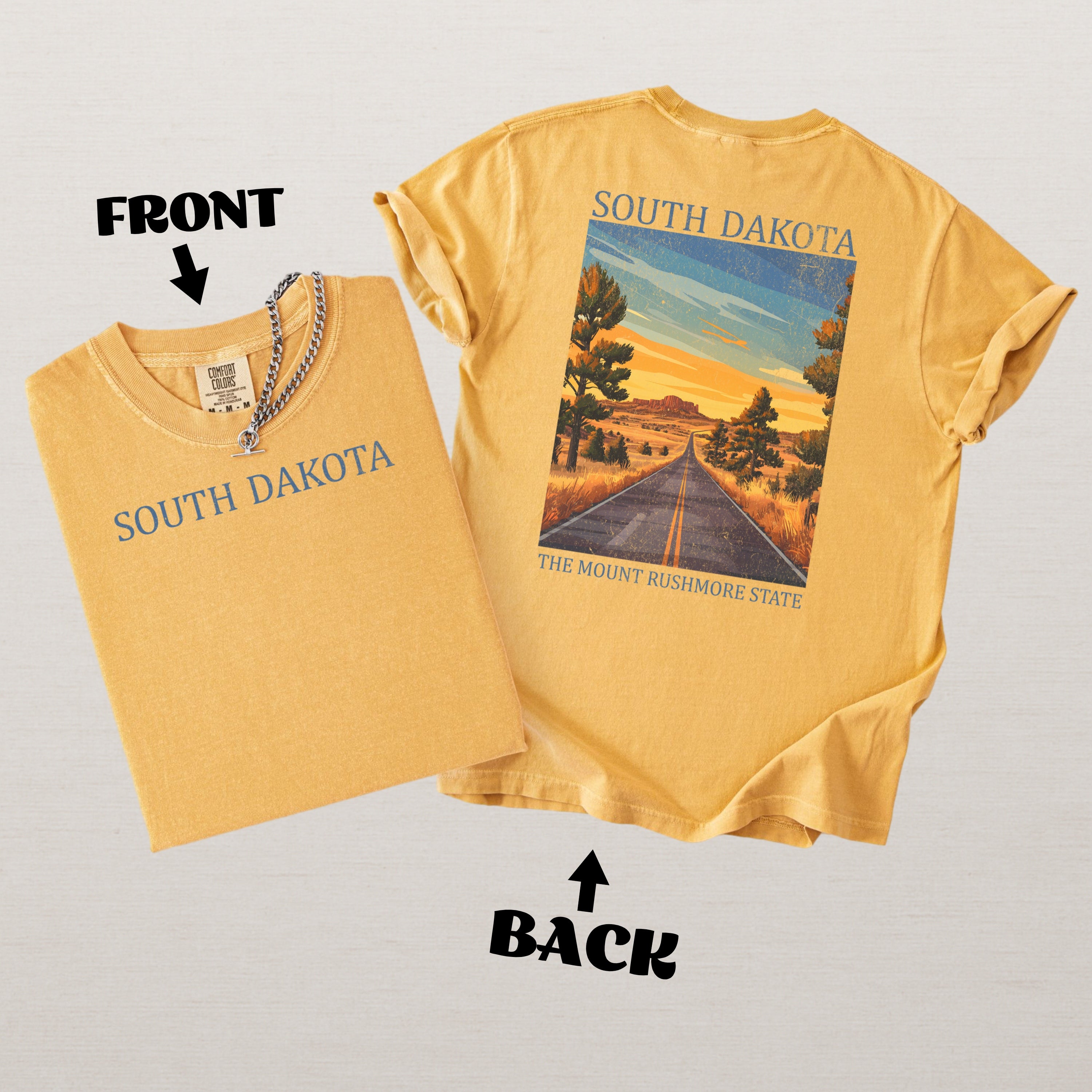 South Dakota Scenic Poster Comfort Colors Shirt
