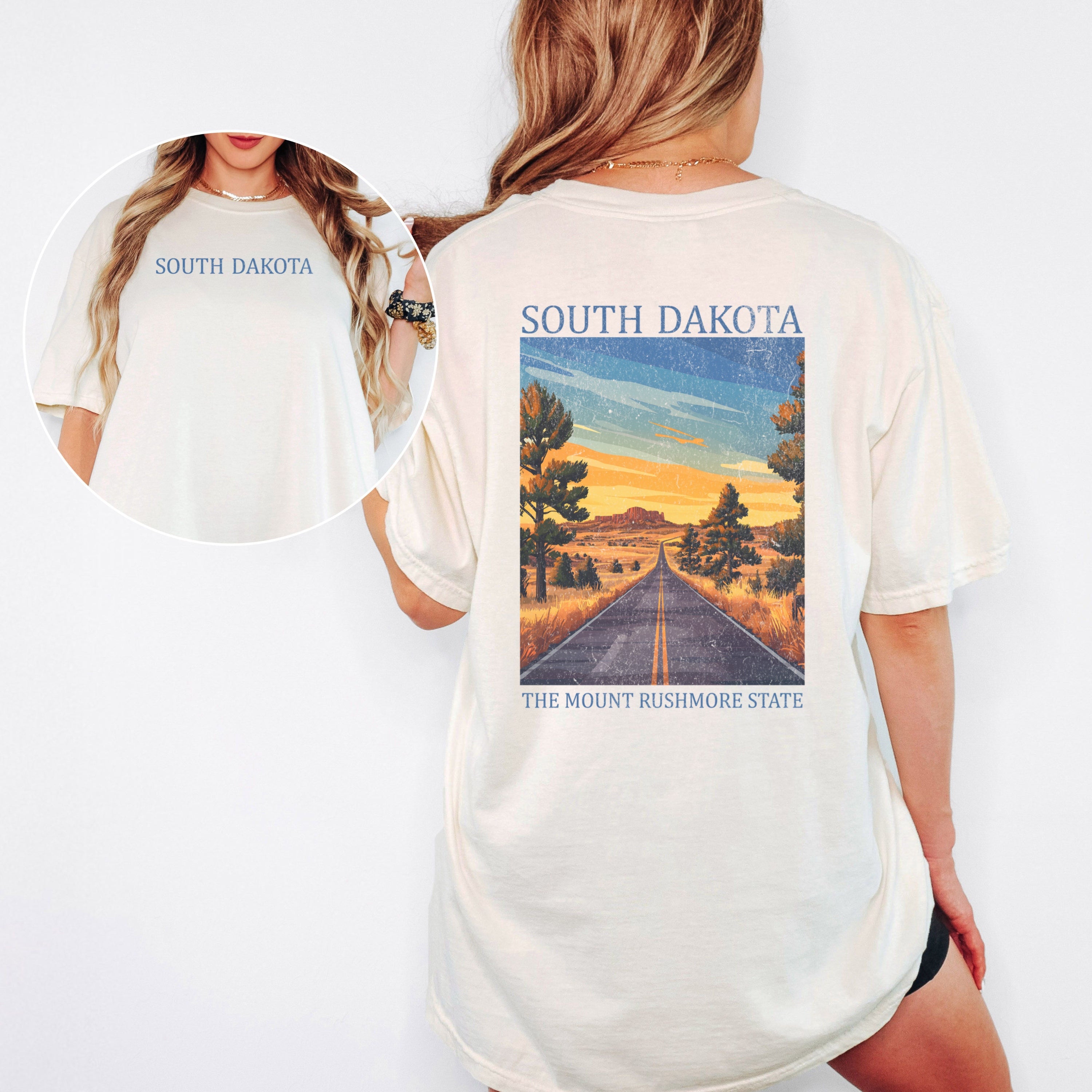 South Dakota Scenic Poster Comfort Colors Shirt