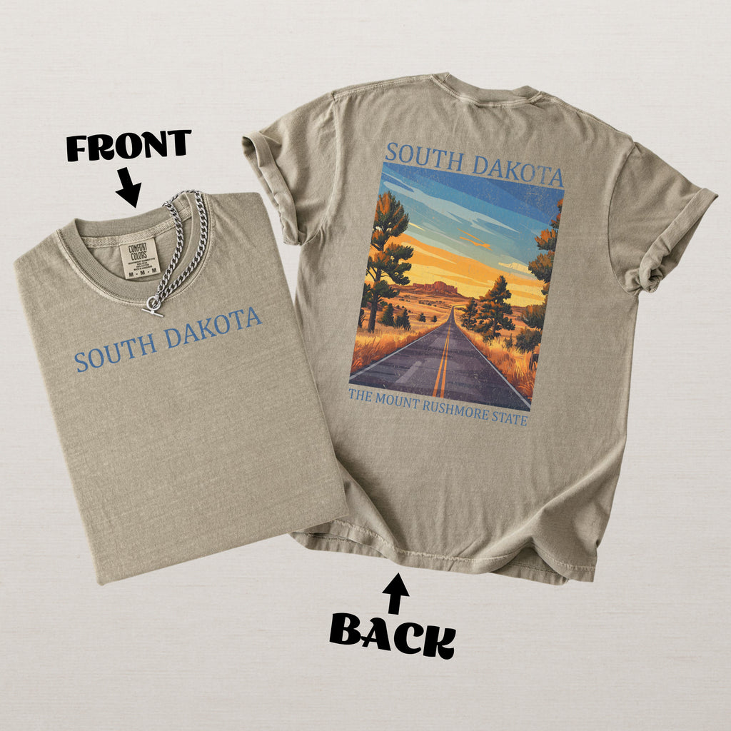 South Dakota Scenic Poster Comfort Colors Shirt