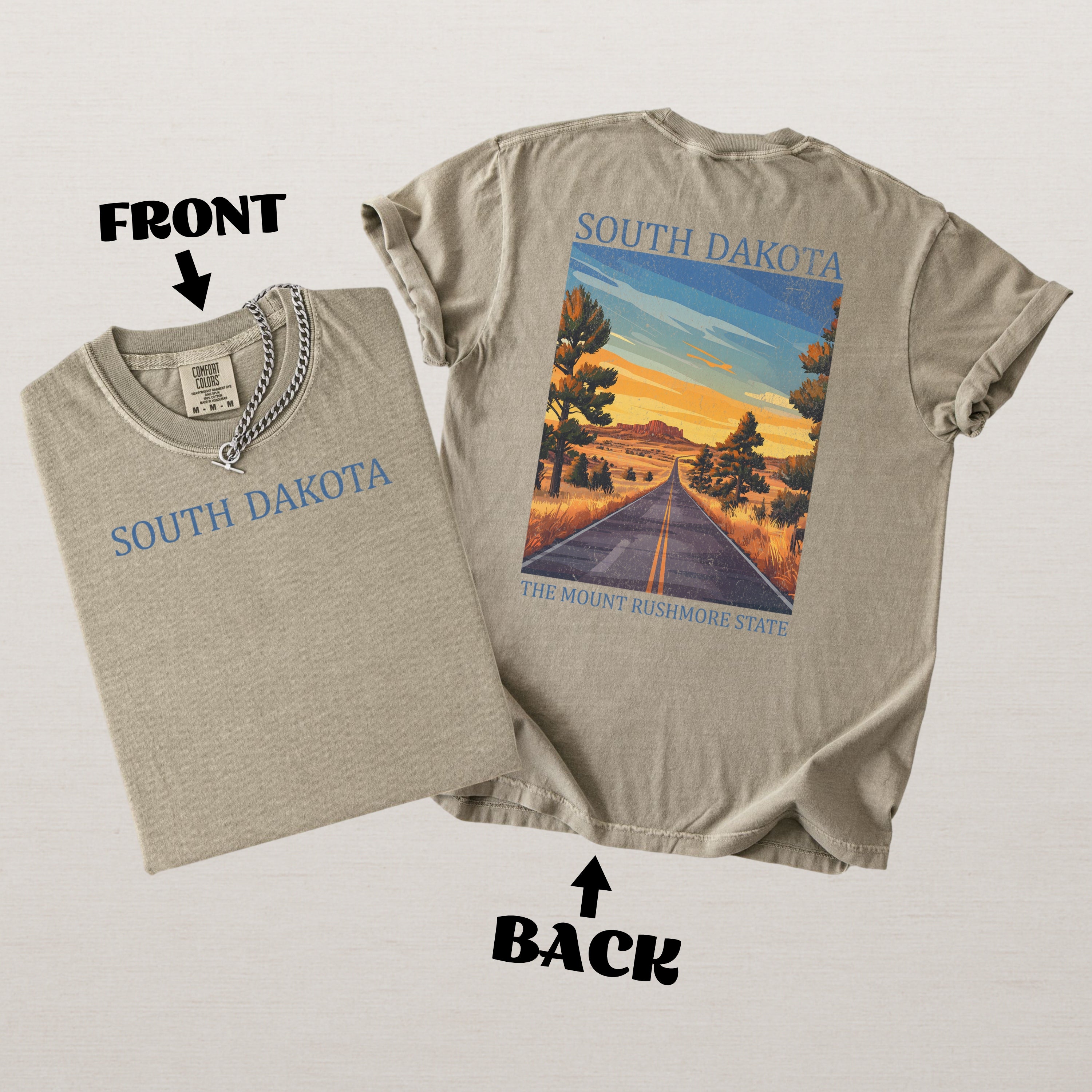 South Dakota Scenic Poster Comfort Colors Shirt