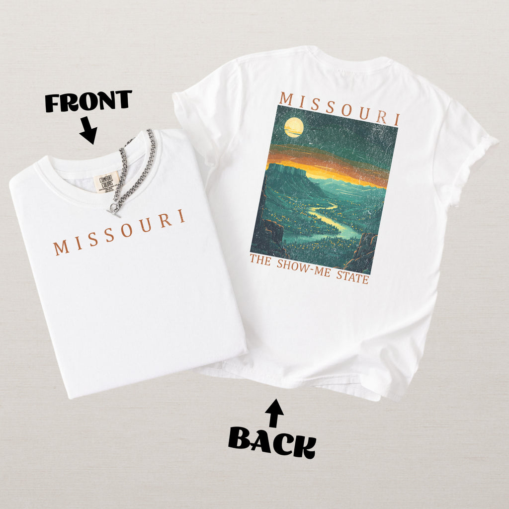 Missouri Scenic Poster Comfort Colors Shirt