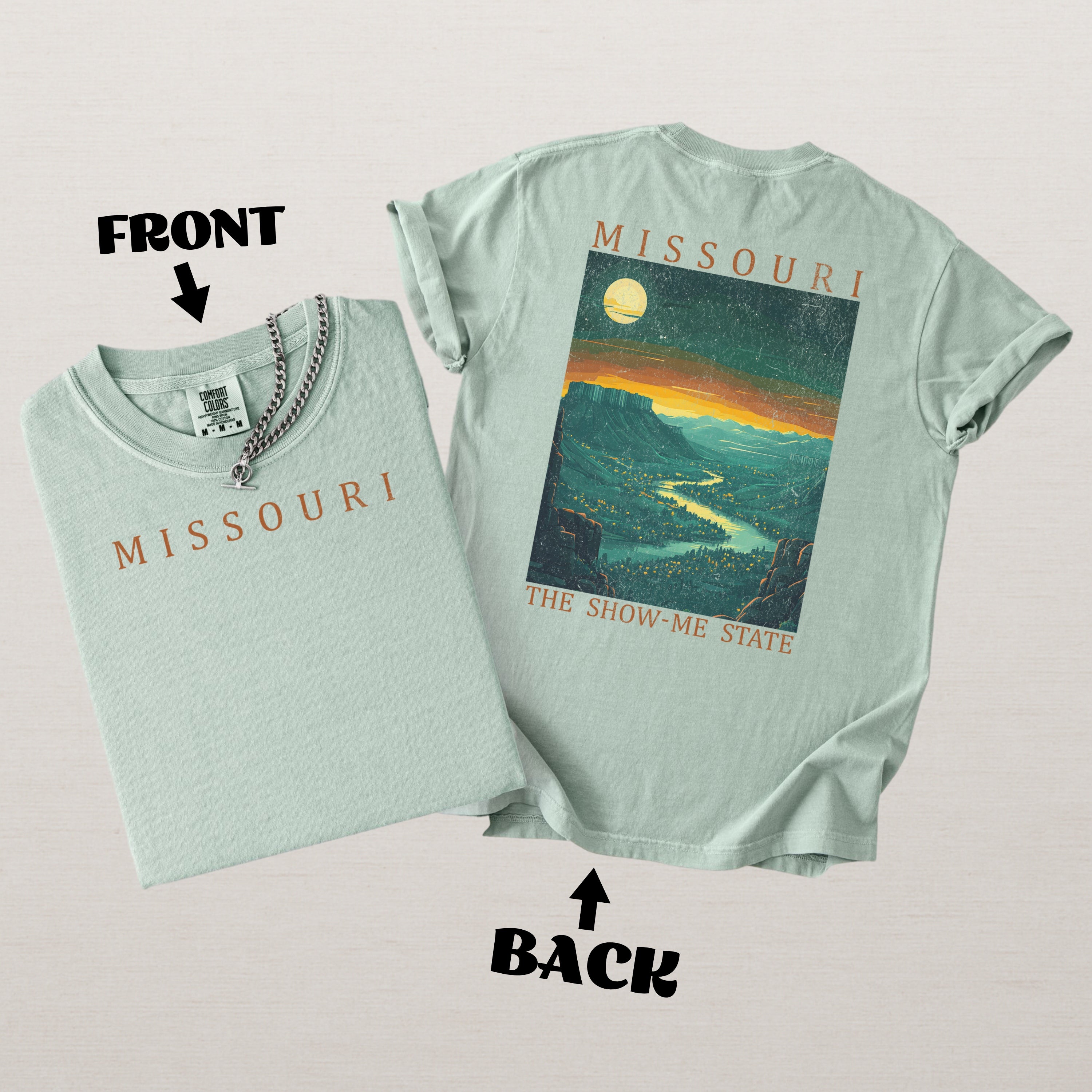 Missouri Scenic Poster Comfort Colors Shirt
