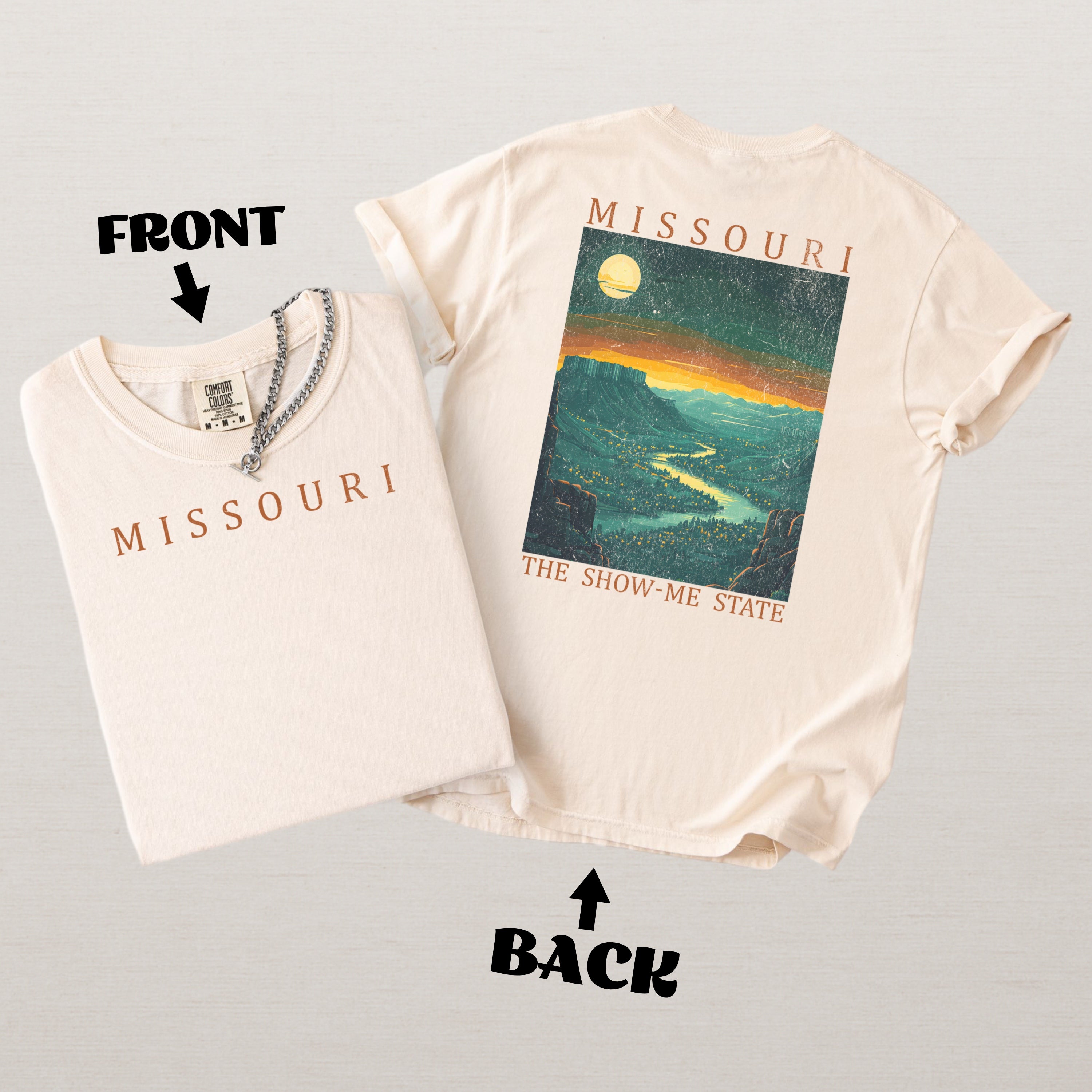 Missouri Scenic Poster Comfort Colors Shirt