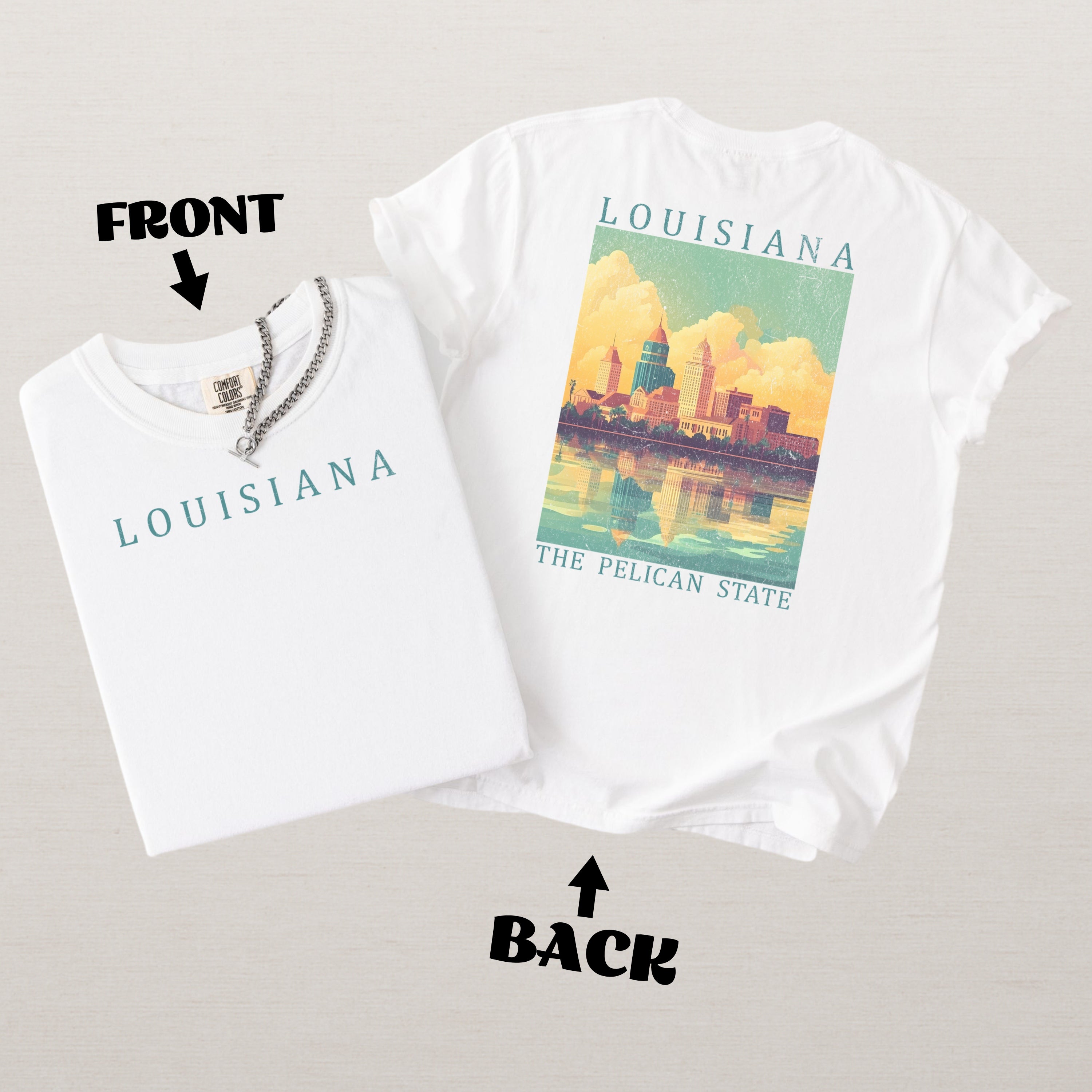Louisiana Scenic Poster Comfort Colors Shirt