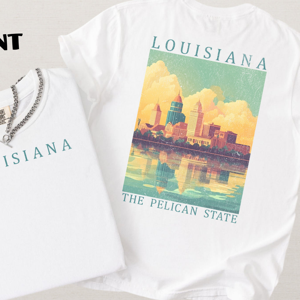 Louisiana Scenic Poster Comfort Colors Shirt
