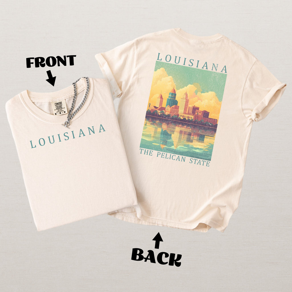 Louisiana Scenic Poster Comfort Colors Shirt