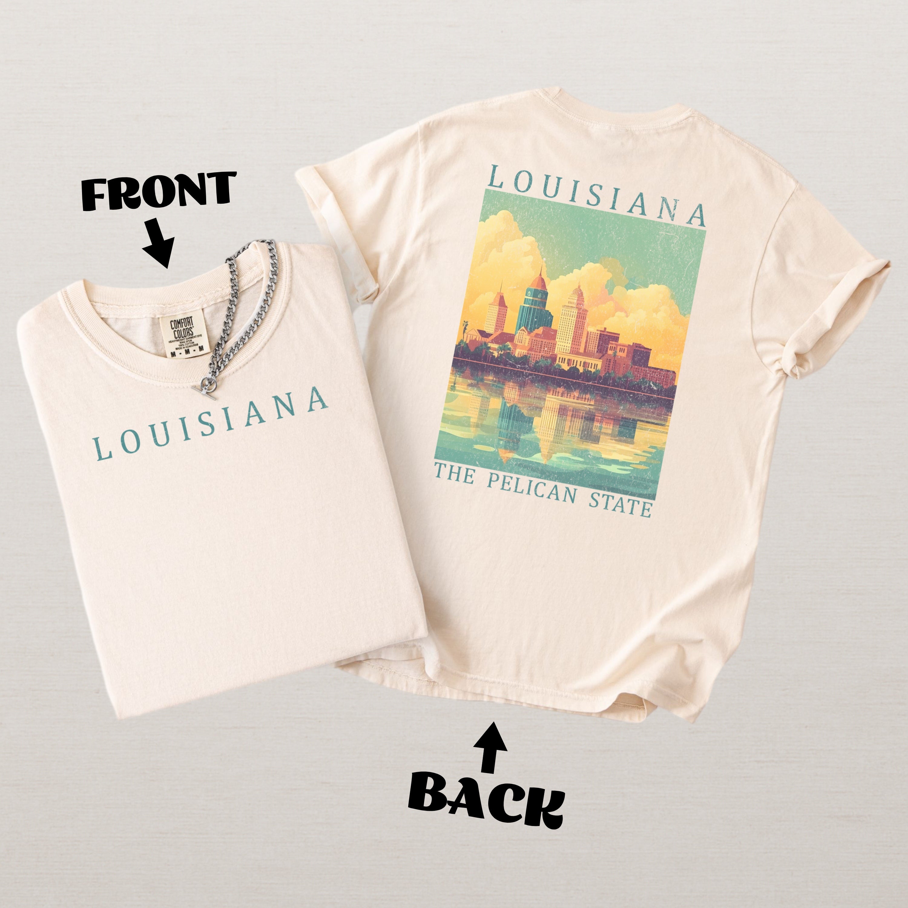 Louisiana Scenic Poster Comfort Colors Shirt