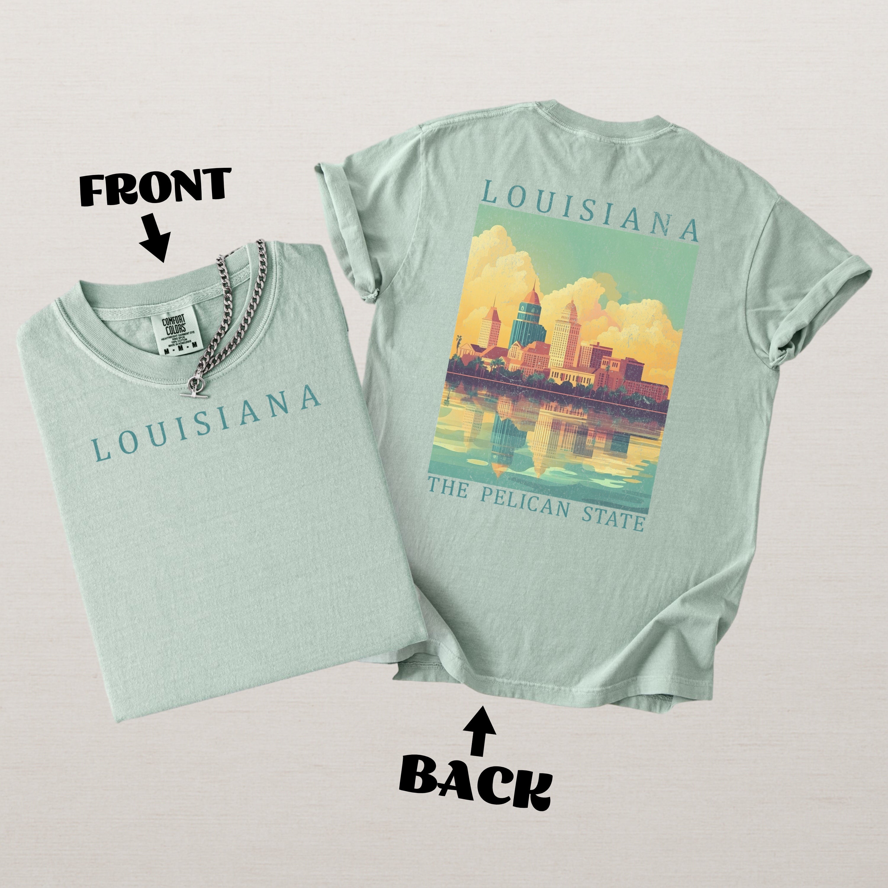 Louisiana Scenic Poster Comfort Colors Shirt