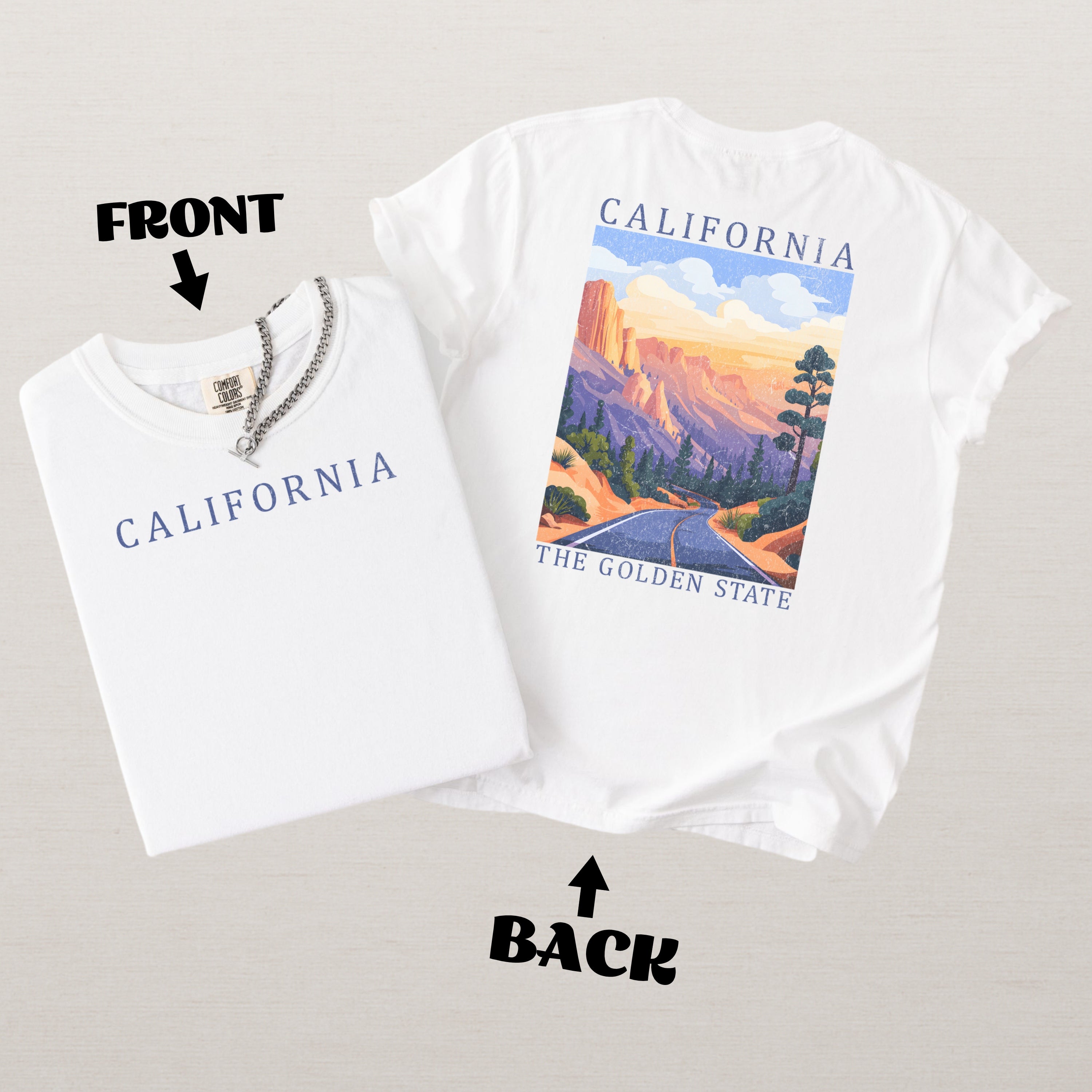 California Scenic Poster Comfort Colors Shirt