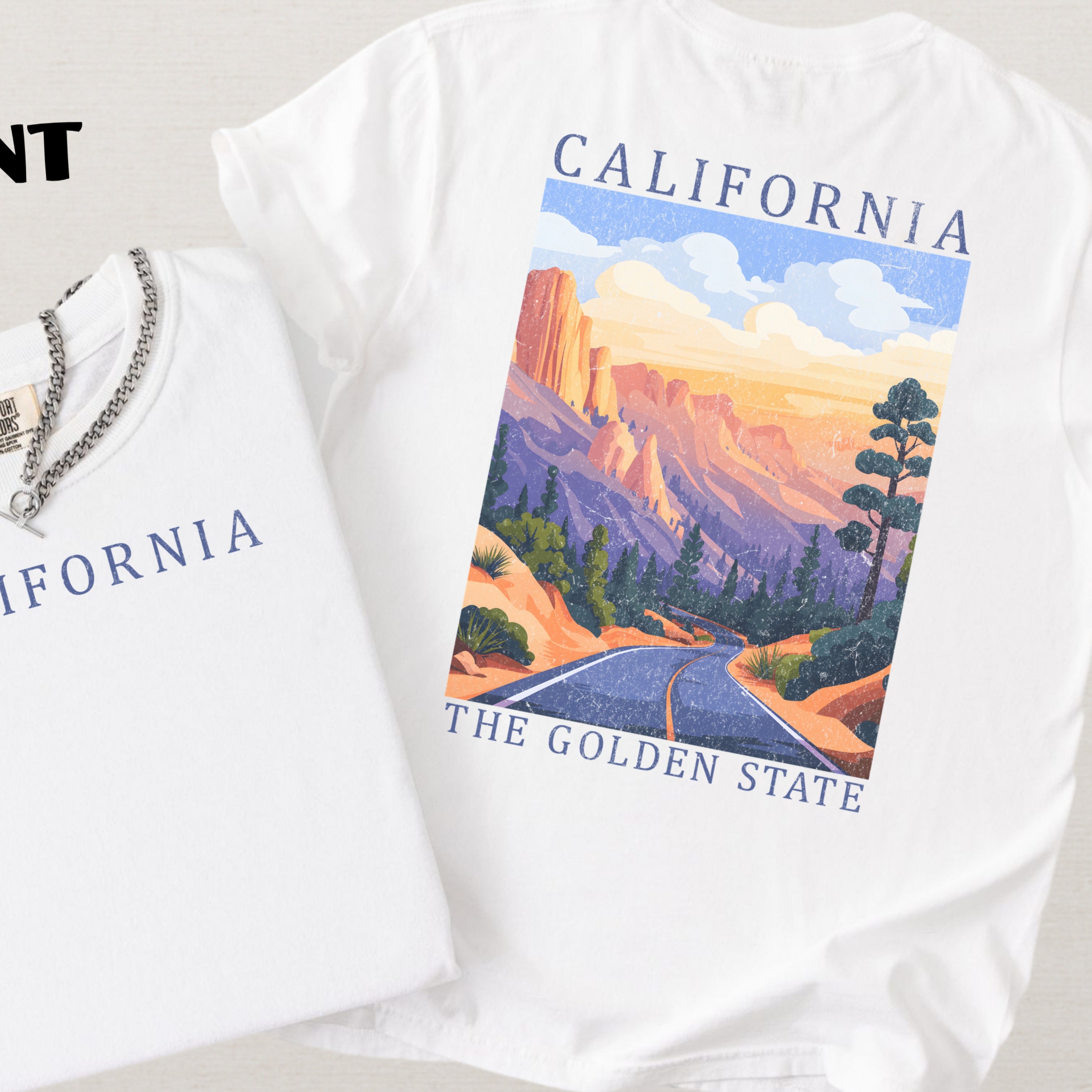 California Scenic Poster Comfort Colors Shirt