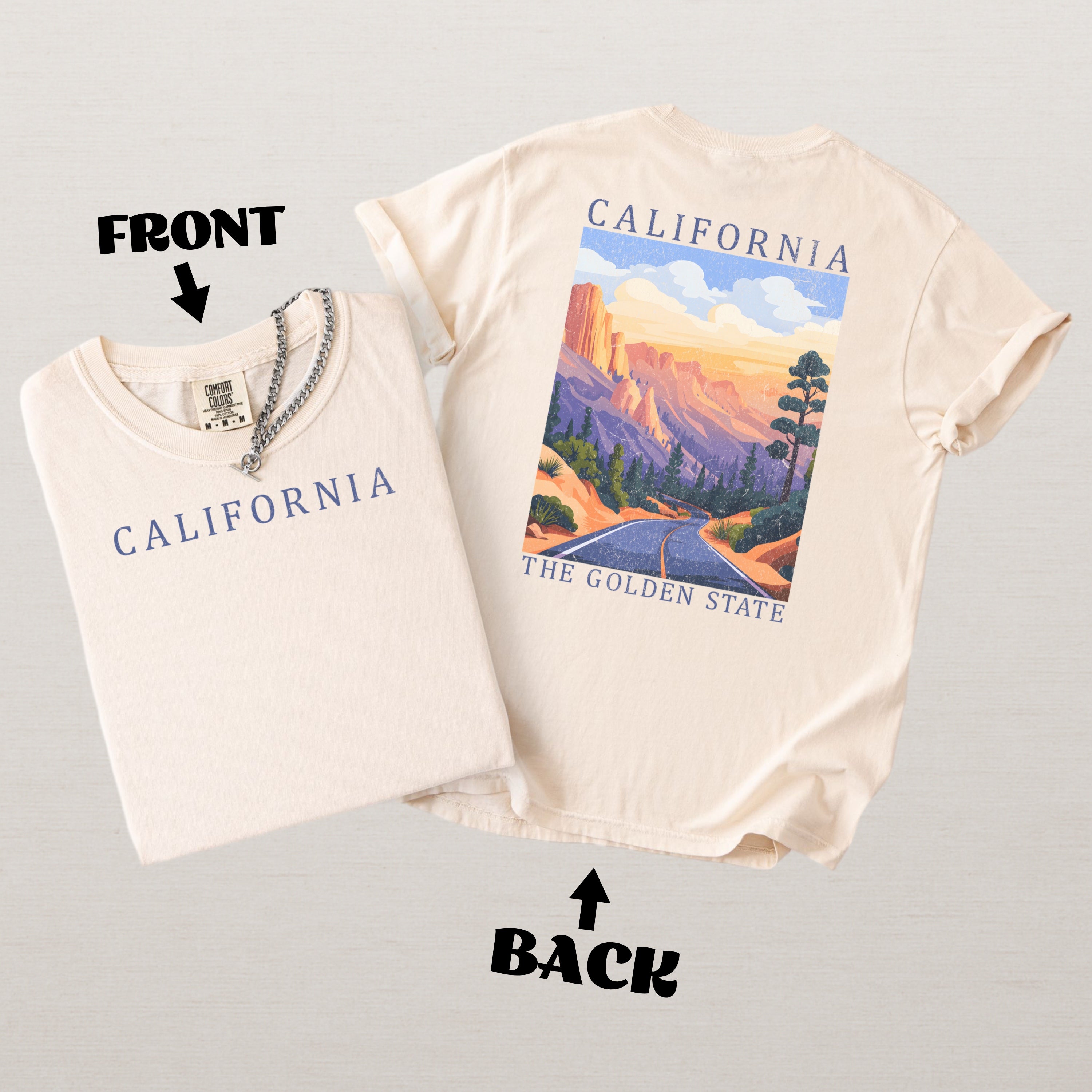 California Scenic Poster Comfort Colors Shirt