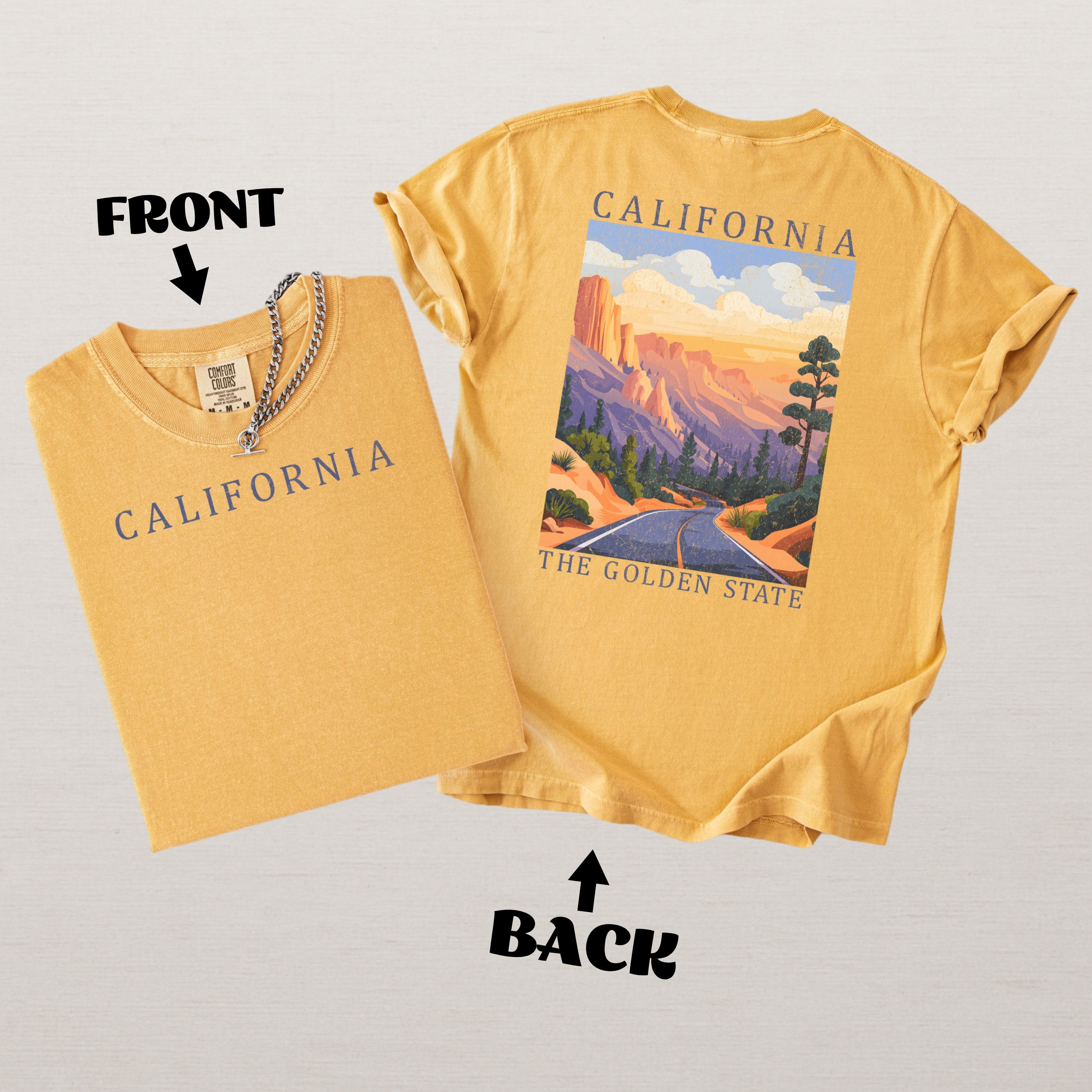 California Scenic Poster Comfort Colors Shirt