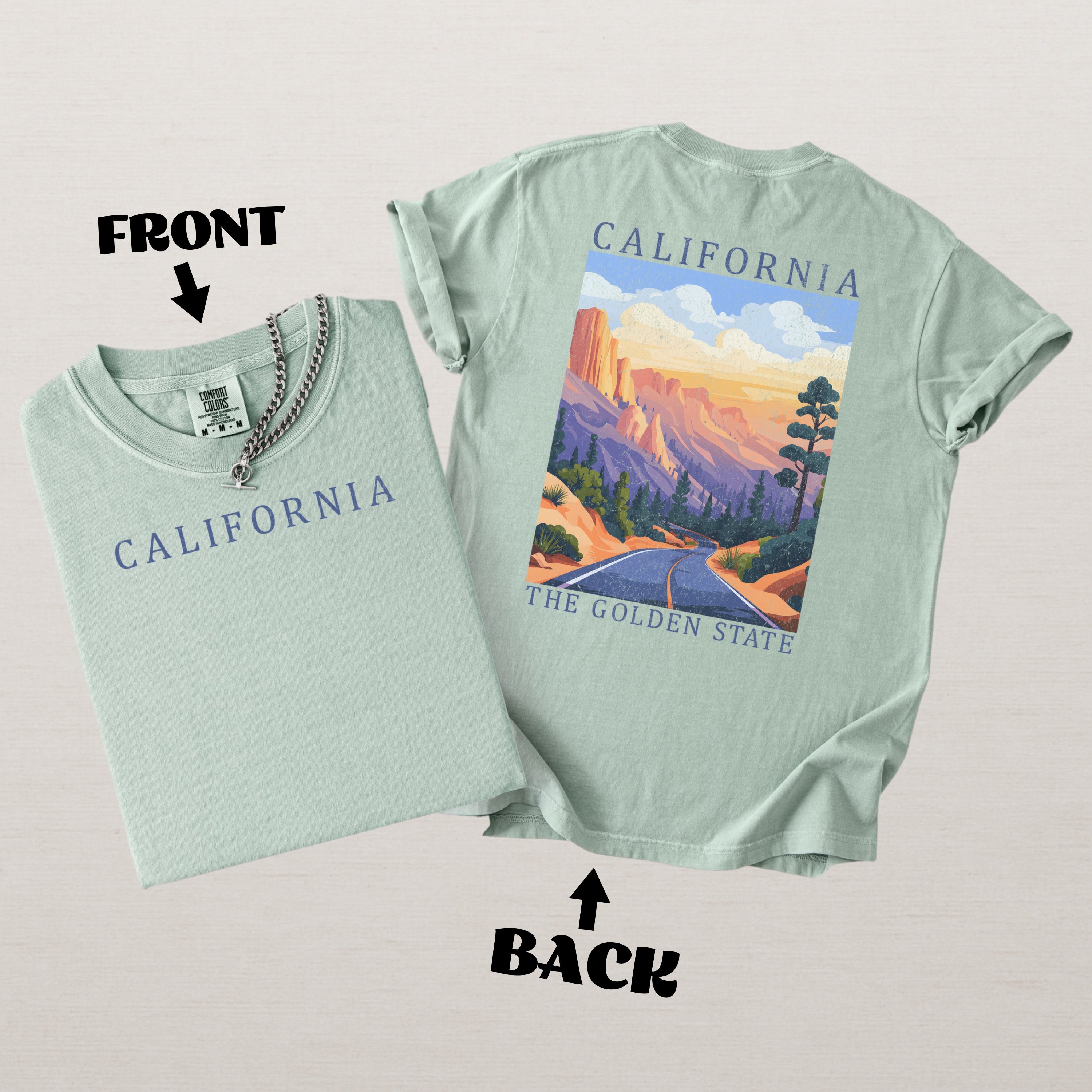 California Scenic Poster Comfort Colors Shirt