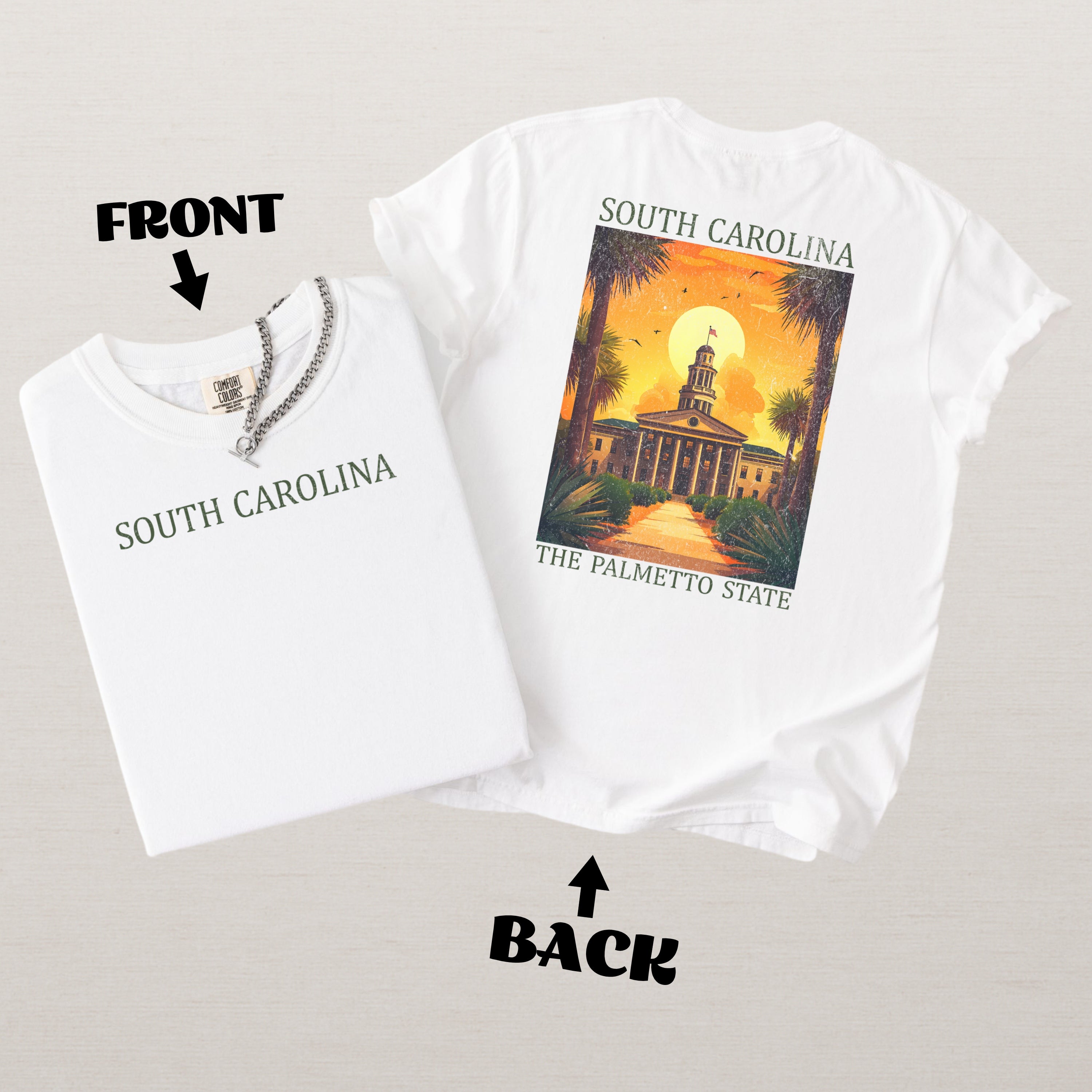 South Carolina Scenic Poster Comfort Colors Shirt