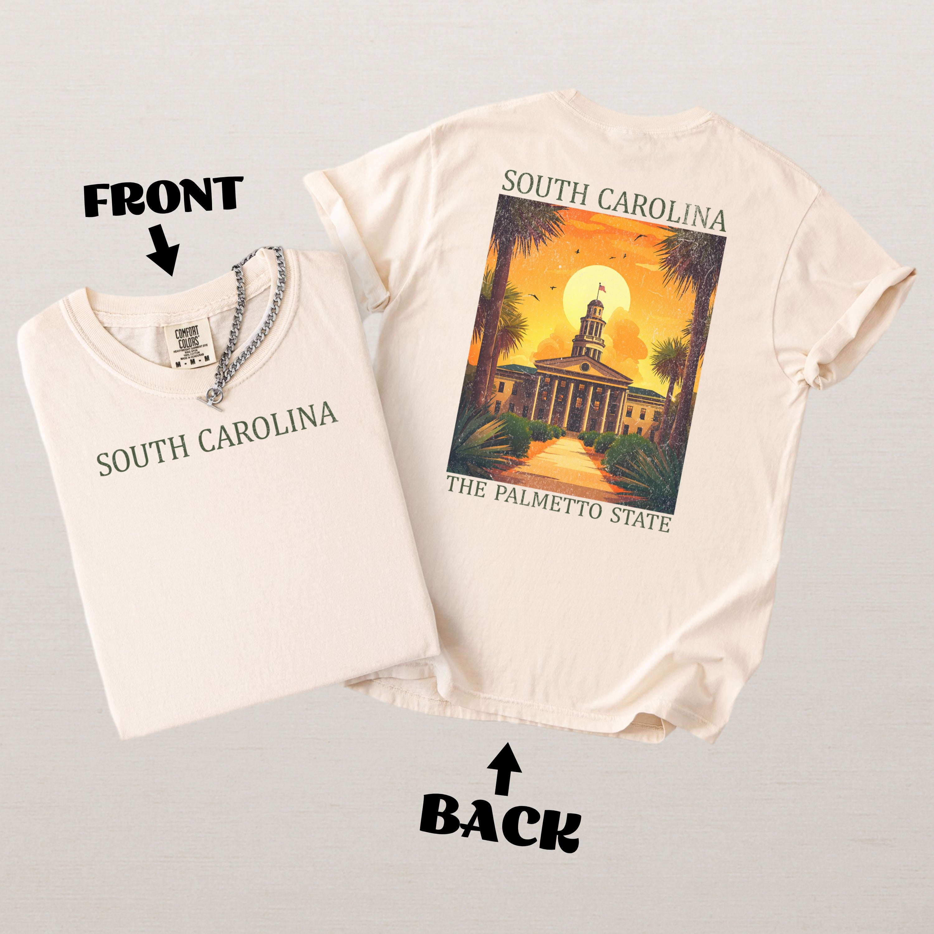 South Carolina Scenic Poster Comfort Colors Shirt