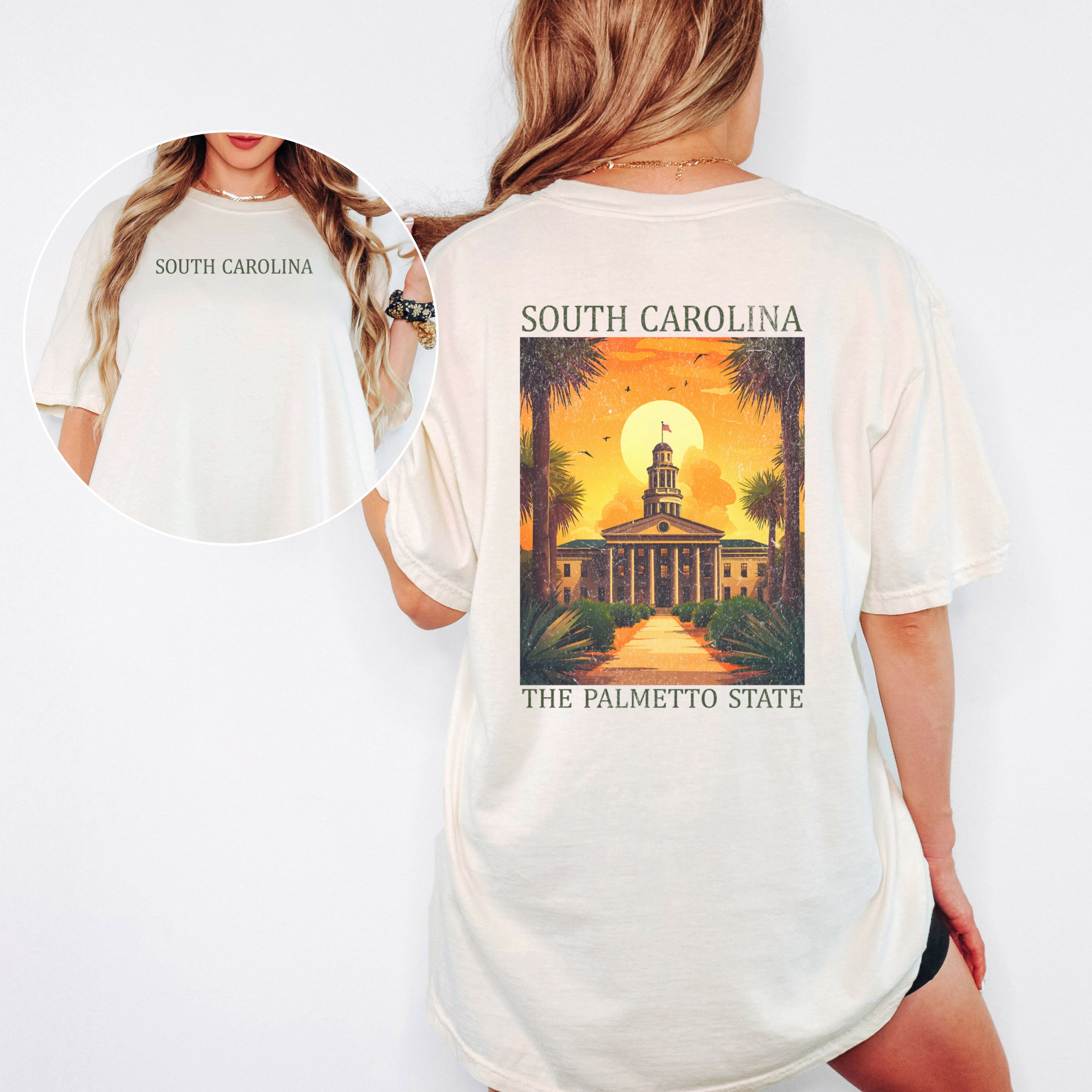 South Carolina Scenic Poster Comfort Colors Shirt