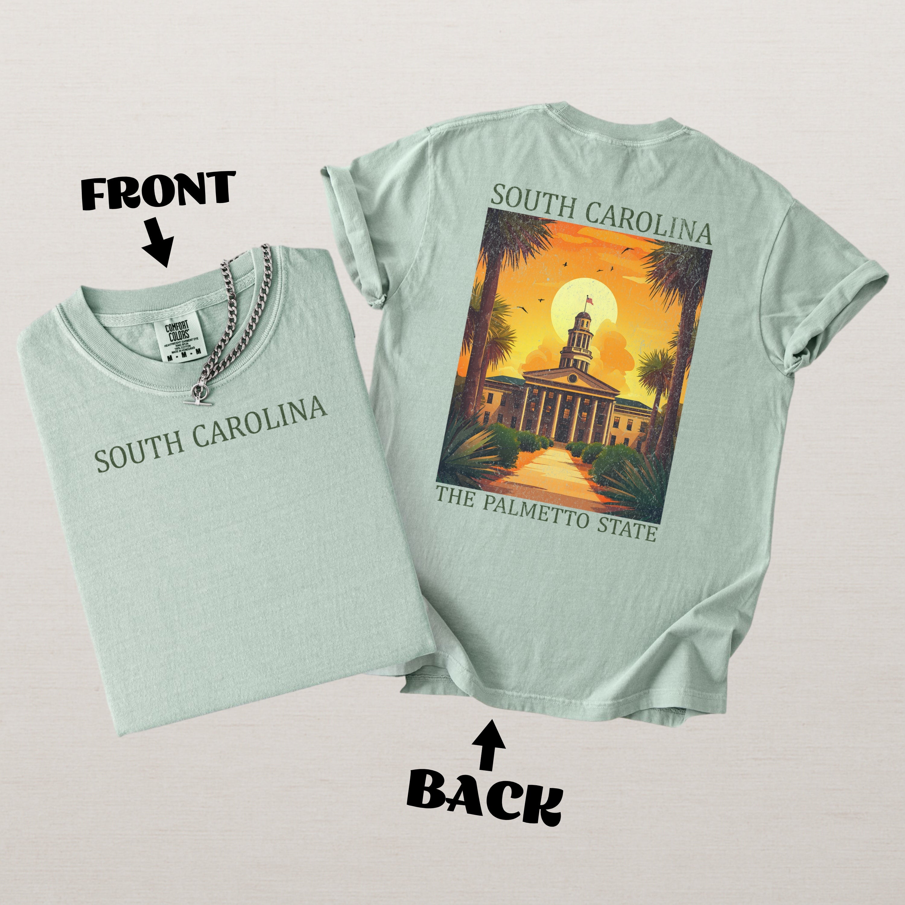 South Carolina Scenic Poster Comfort Colors Shirt