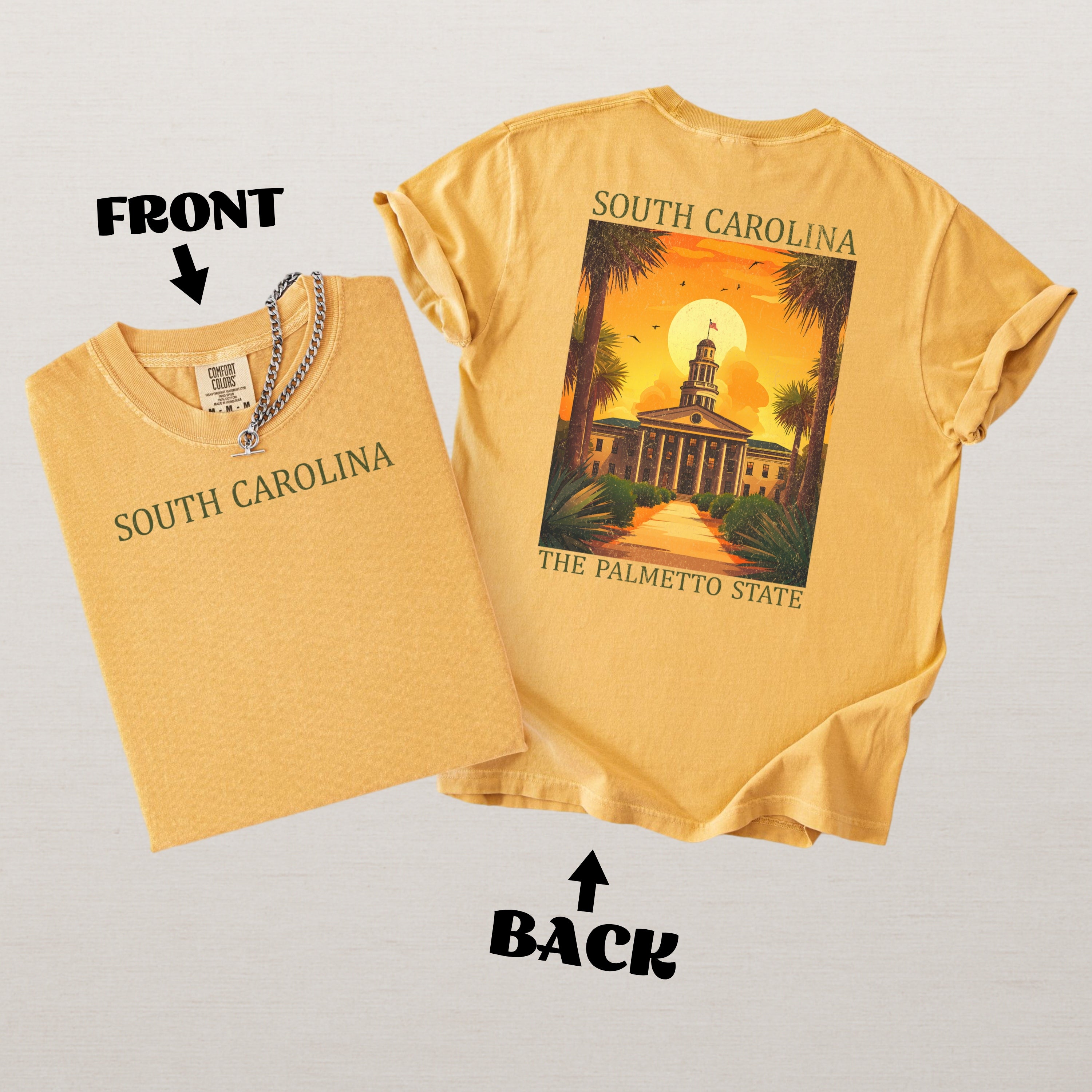 South Carolina Scenic Poster Comfort Colors Shirt