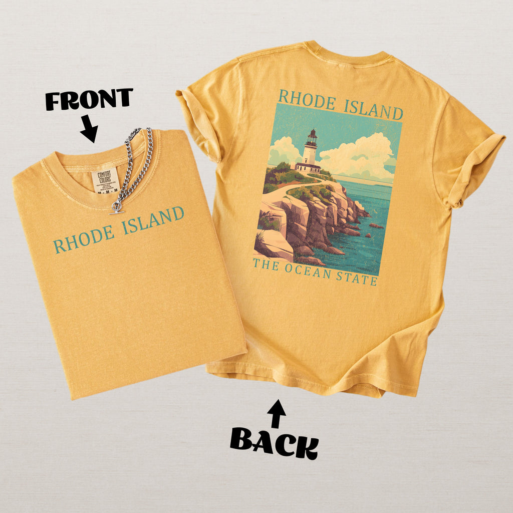 Rhode Island Scenic Poster Comfort Colors Shirt
