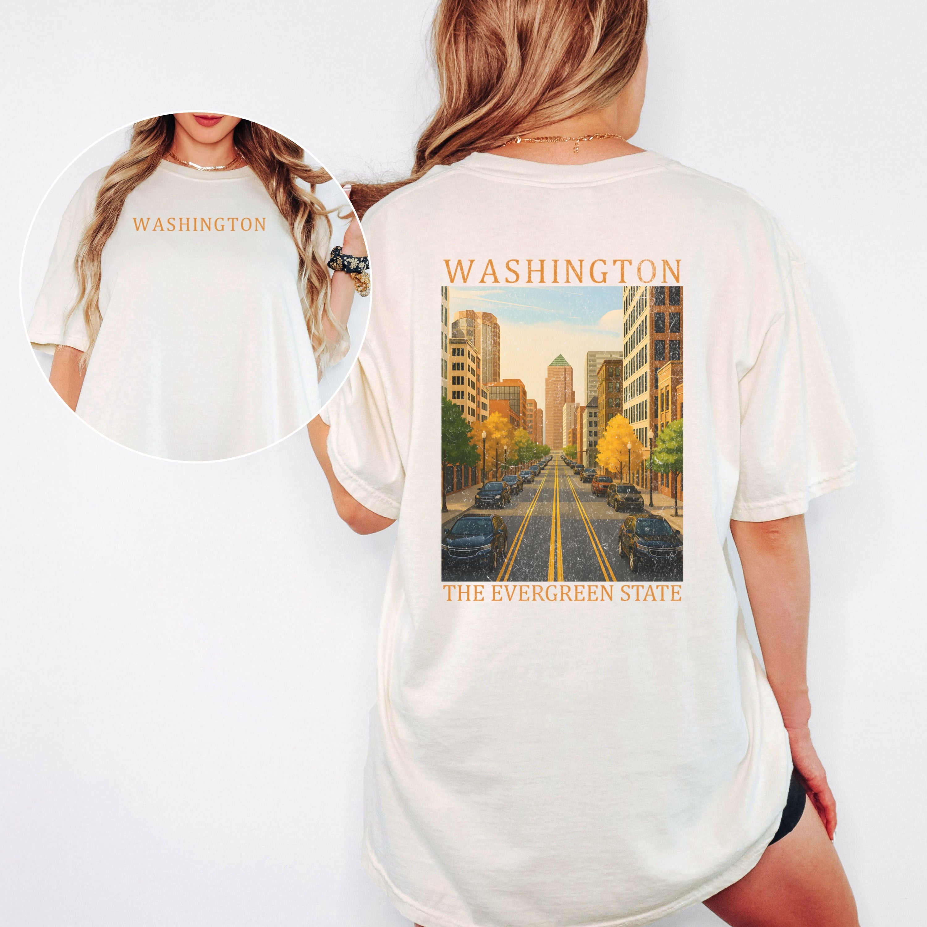 Washington Scenic Poster Comfort Colors Shirt
