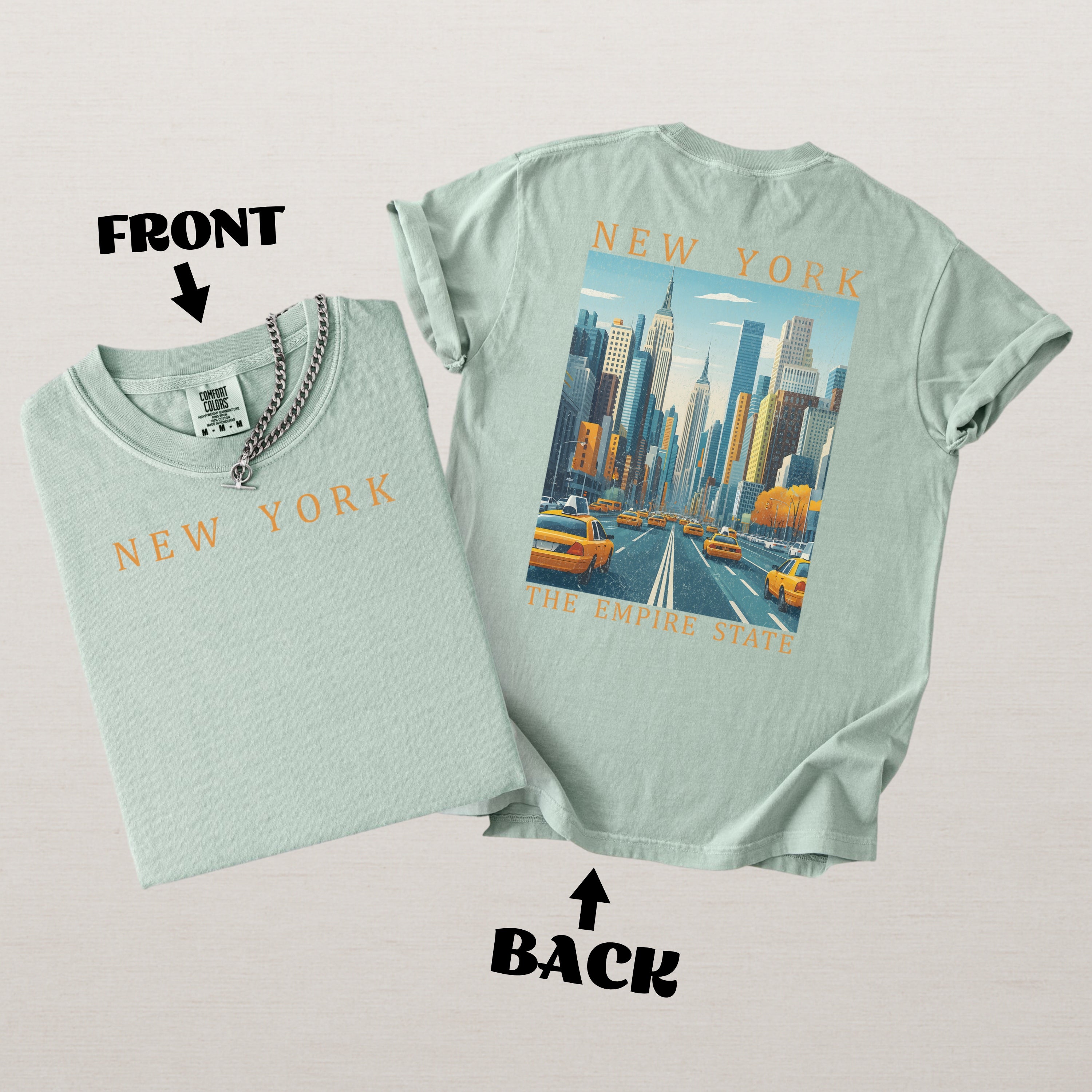 New York Scenic Poster Comfort Colors Shirt