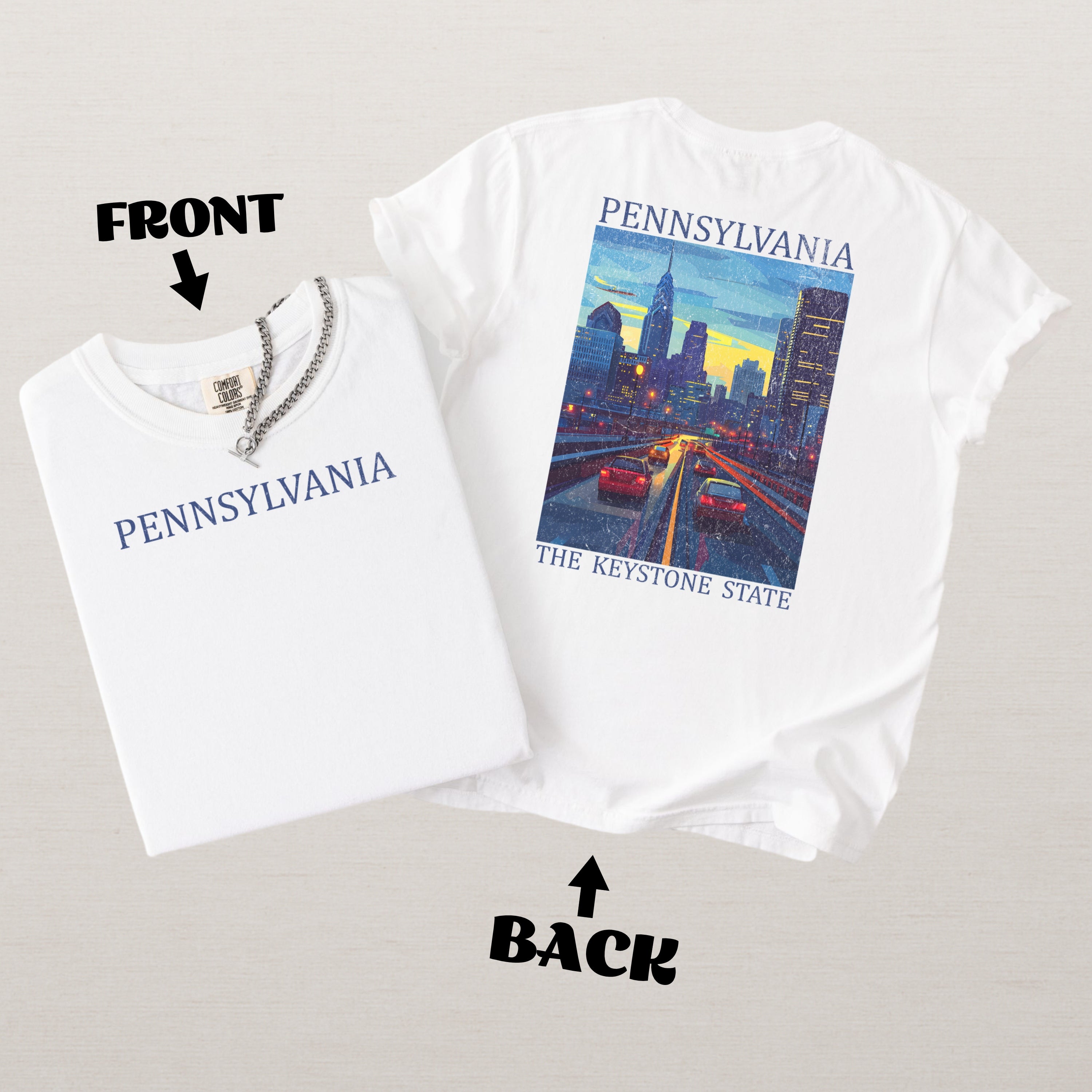Pennsylvania Scenic Poster Comfort Colors Shirt