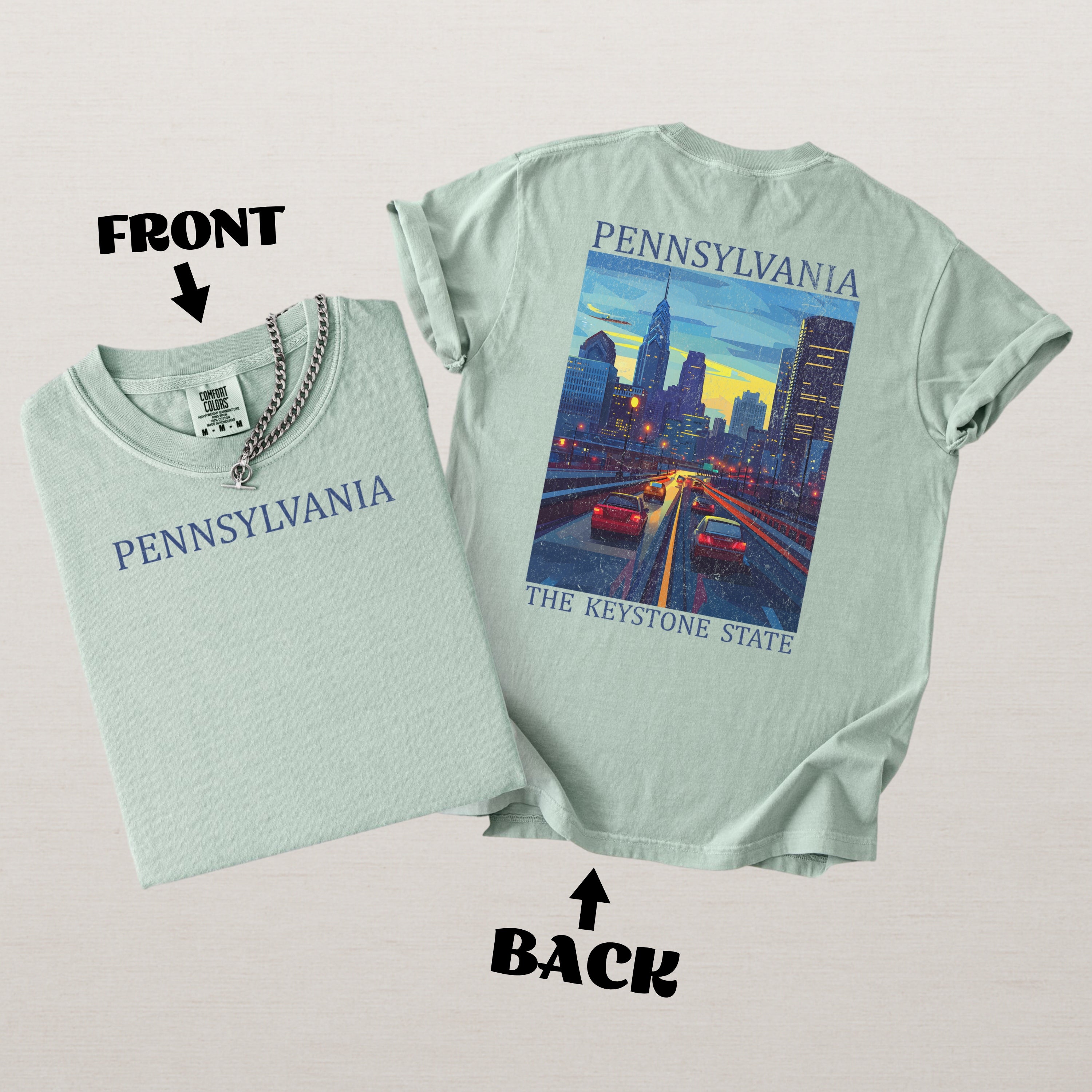 Pennsylvania Scenic Poster Comfort Colors Shirt