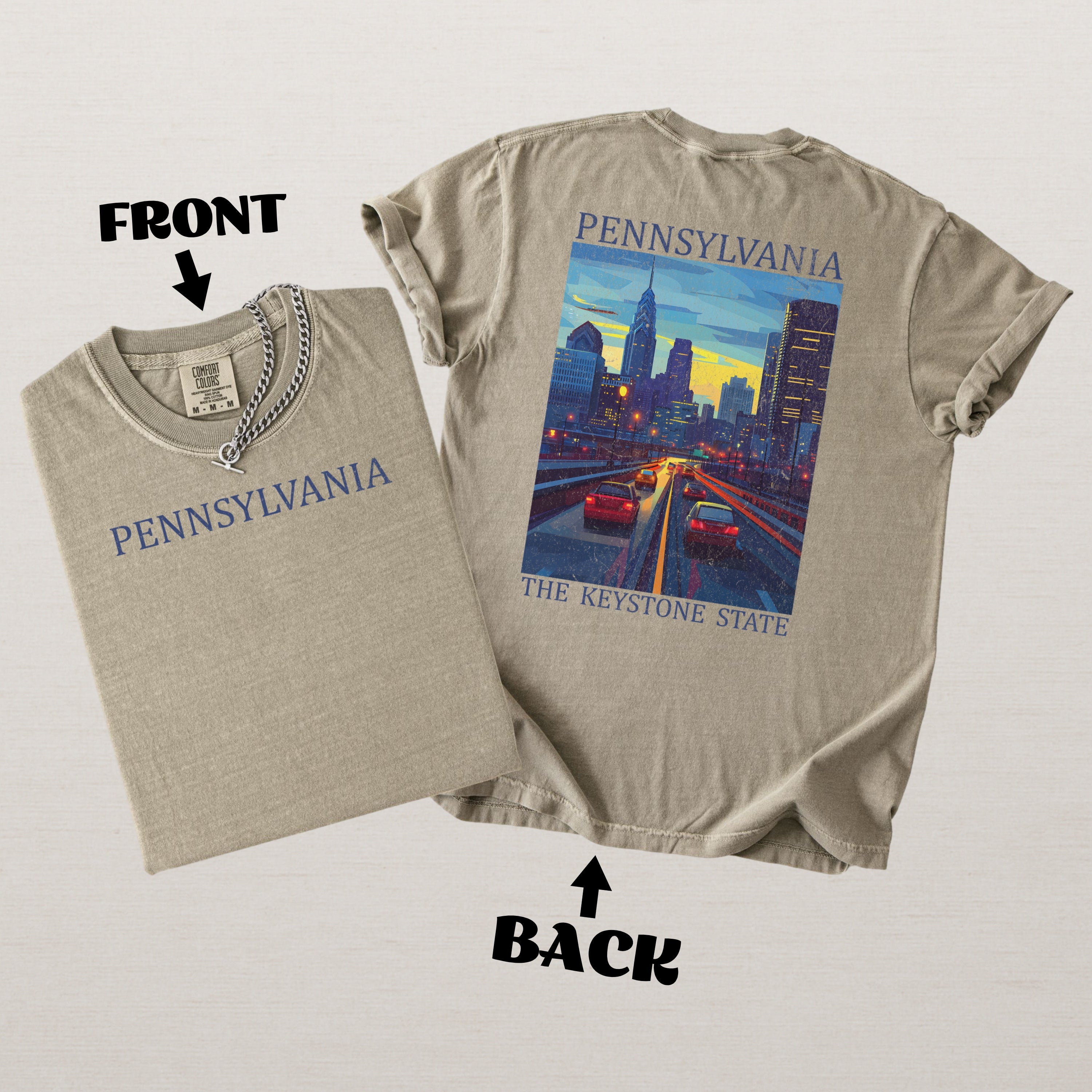 Pennsylvania Scenic Poster Comfort Colors Shirt