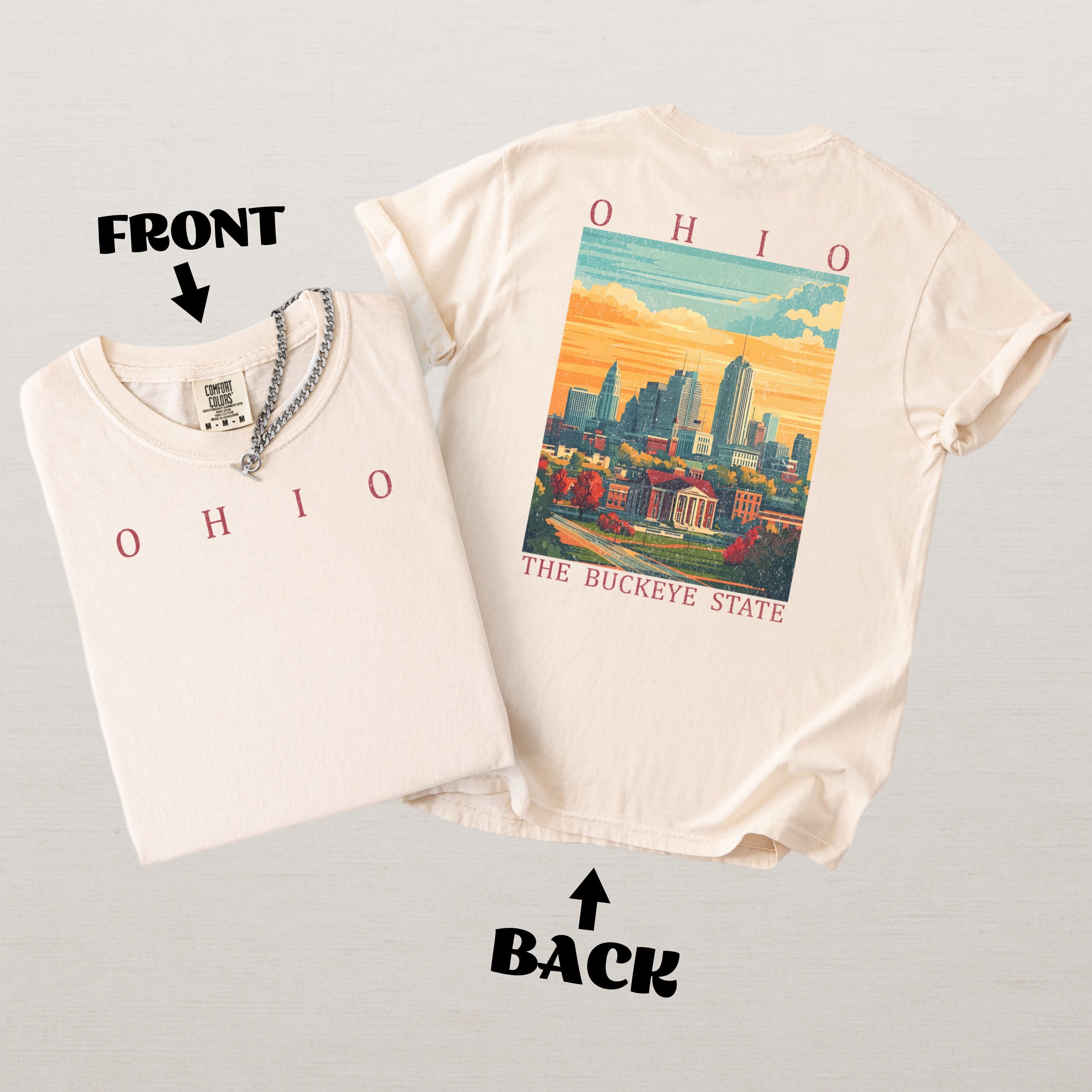 Ohio Scenic Poster Comfort Colors Shirt