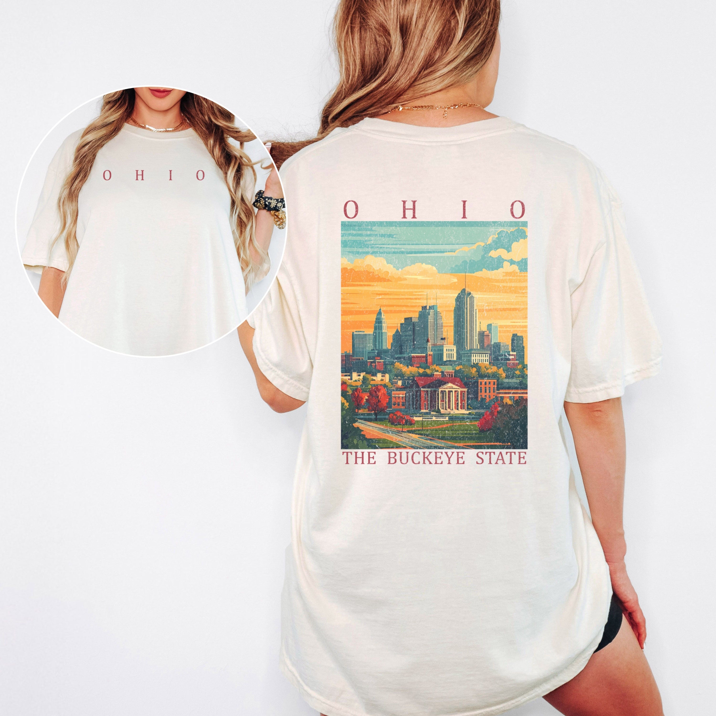 Ohio Scenic Poster Comfort Colors Shirt